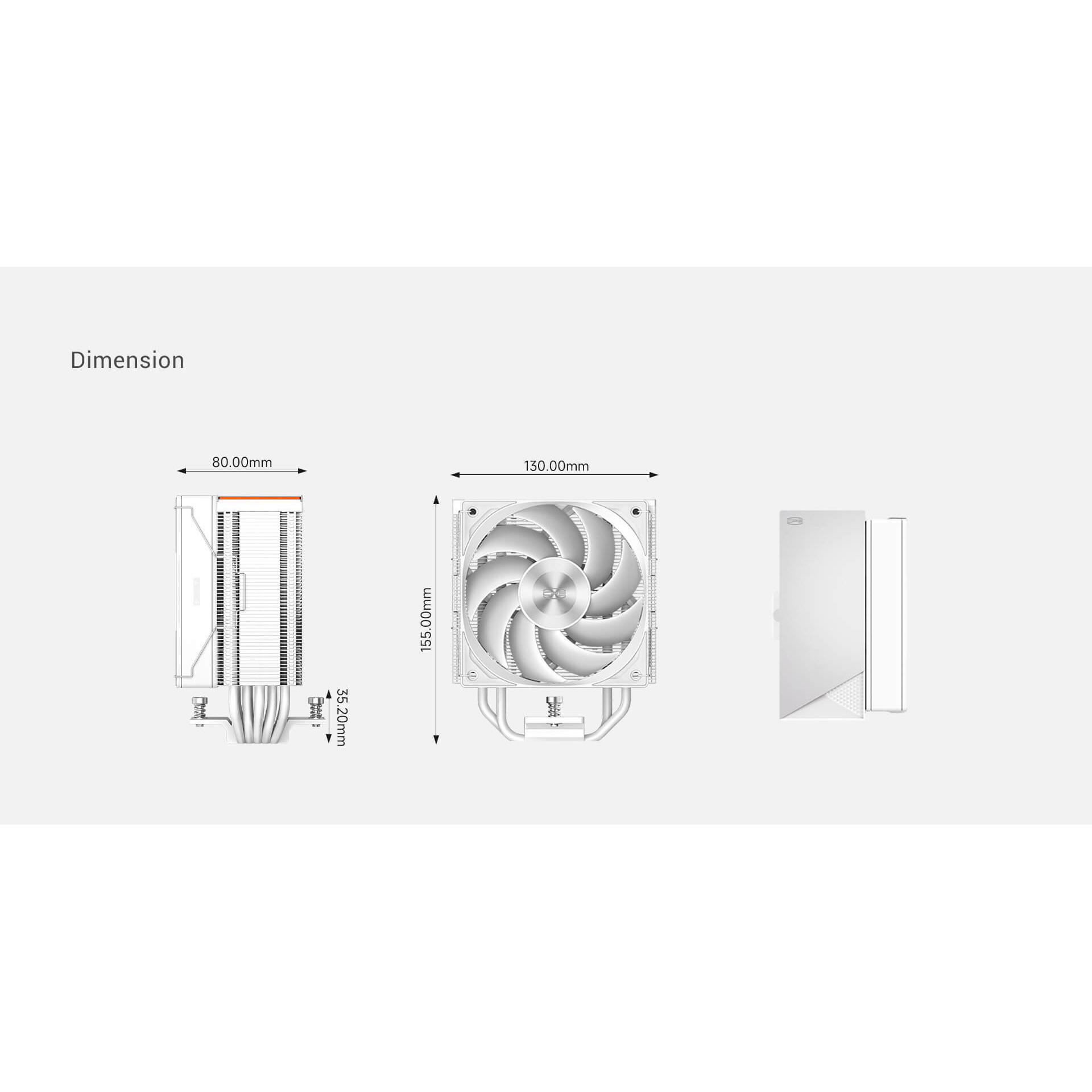 Кулер для процесора PCCOOLER RZ500 White (RZ500-WHNWNX-GL)