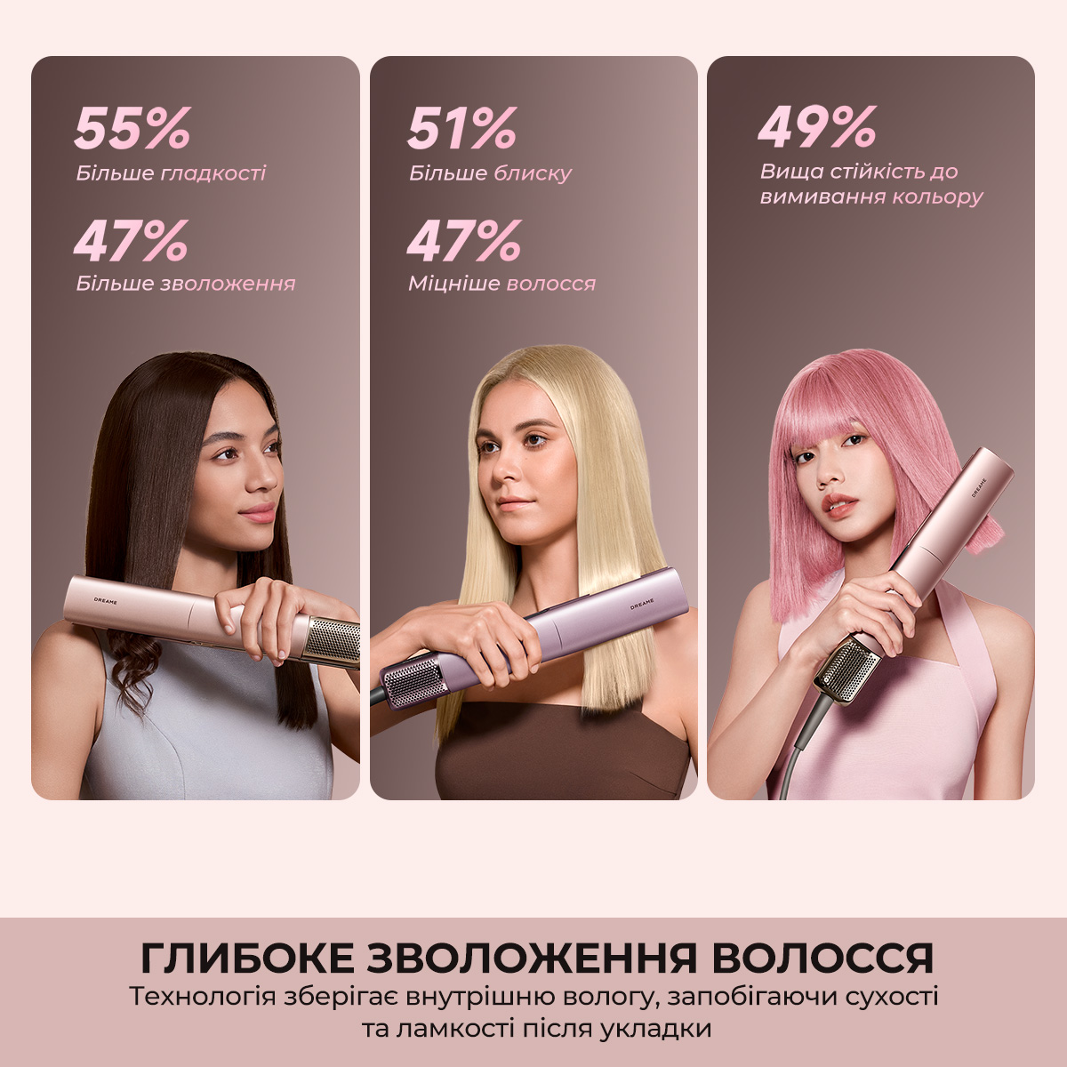 Мультистайлер DREAME Aero Straight Pro Rosy Purple (AMS02A-RP)