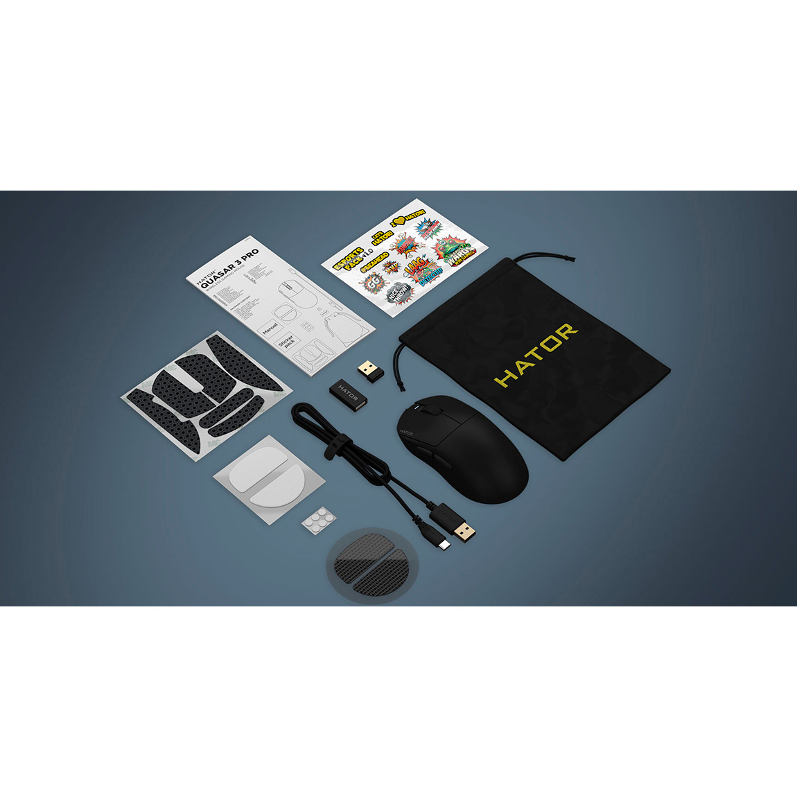 Мышь игровая HATOR Quasar 3 Pro Wireless Black (HTM740)