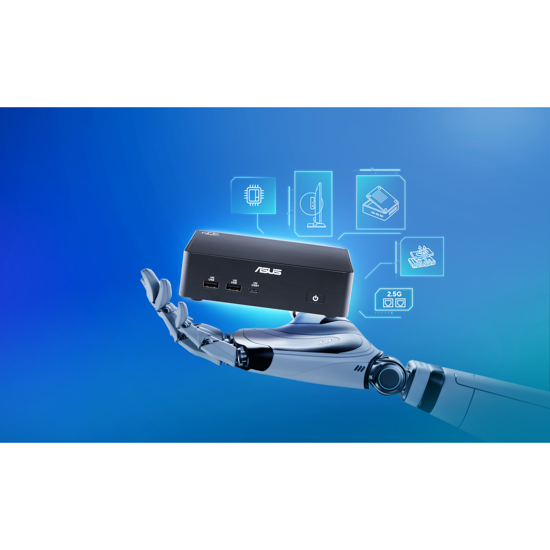Неттоп ASUS NUC 16 Pro Kit NUC16GDKX76C002 w/EU cord (Ultra X7 358H 1.9GHz/32GB/noHDD/WF7/BT) (90AR00W2-M001D0)