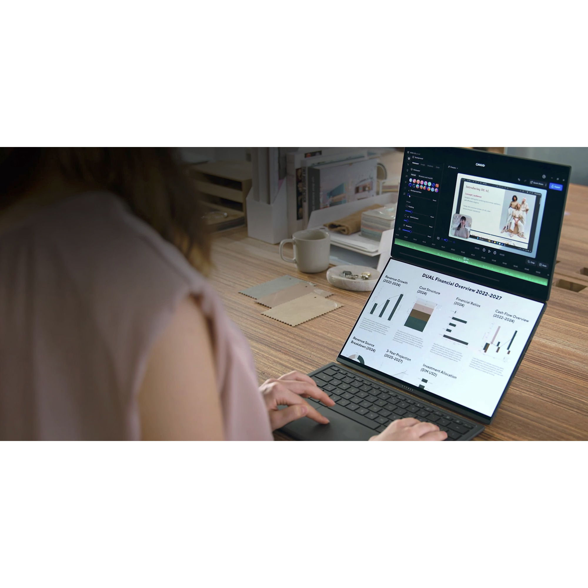 Ноутбук ASUS ZenBook Duo UX8407AA Moher Gray (UX8407AA-SN216X)
