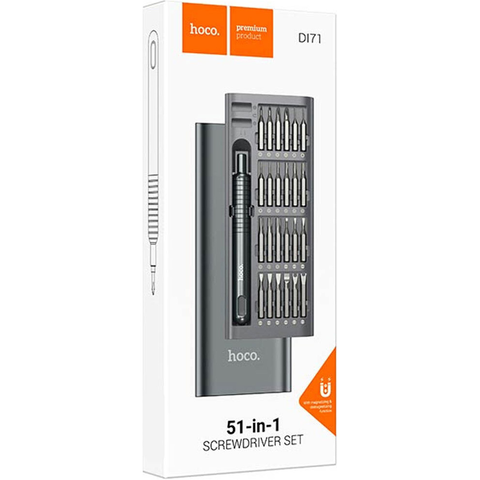 Отвёртка с прецизионными насадками HOCO DI71 Master Precision 51-in-1 Screwdriver Set