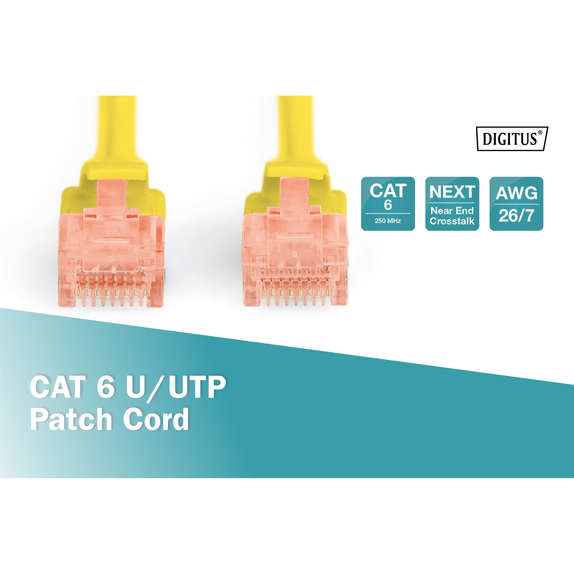Патч-корд DIGITUS U/UTP Cat.6 CCA 3м Yellow (DK-1612-030/Y)