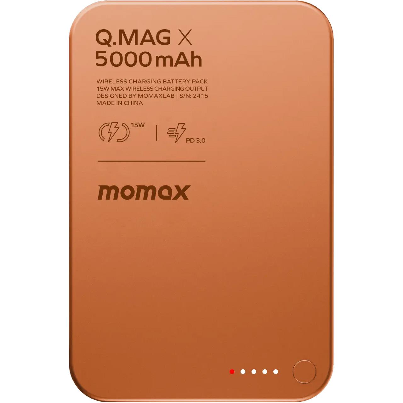 Повербанк MagSafe MOMAX Q.Mag X 20W 5000mAh Orange (IP116AM)