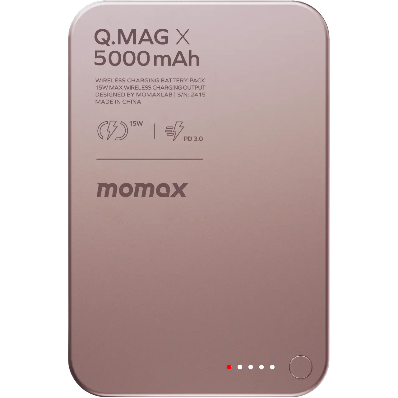 Повербанк MagSafe MOMAX Q.Mag X 20W 5000mAh Pink (IP116AP)