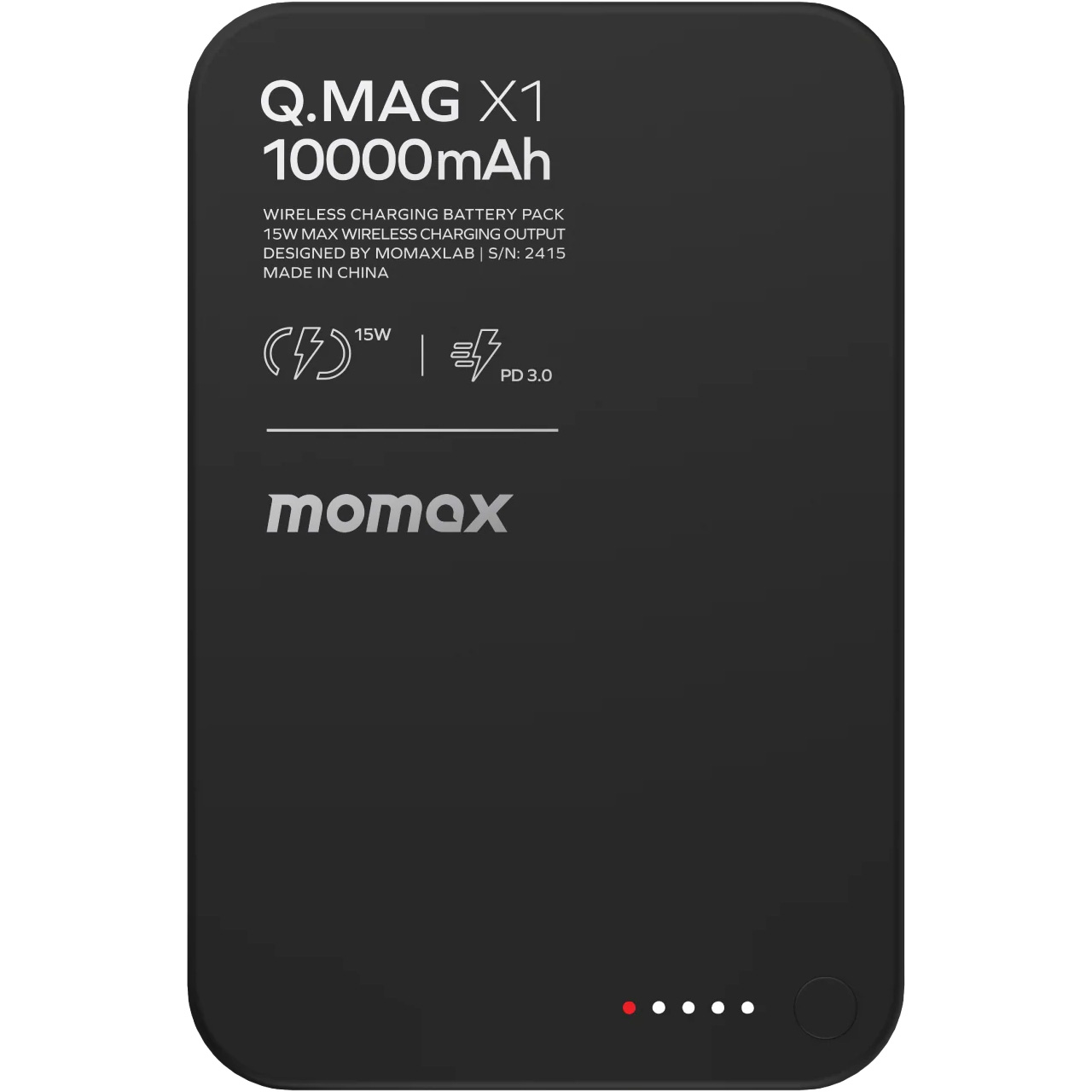 Повербанк MagSafe MOMAX Q.Mag X1 20W 10000mAh Black (IP117AD)