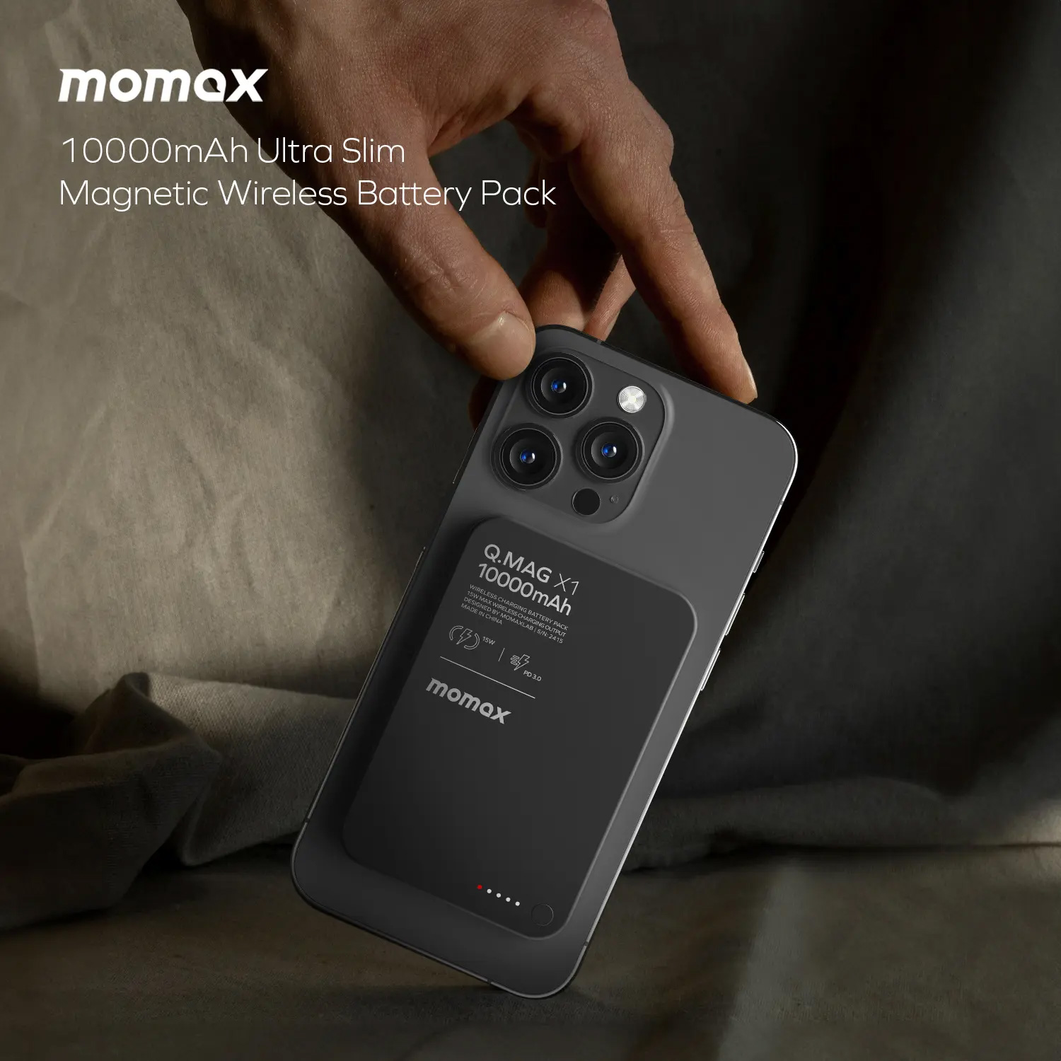 Повербанк MagSafe MOMAX Q.Mag X1 20W 10000mAh Black (IP117AD)