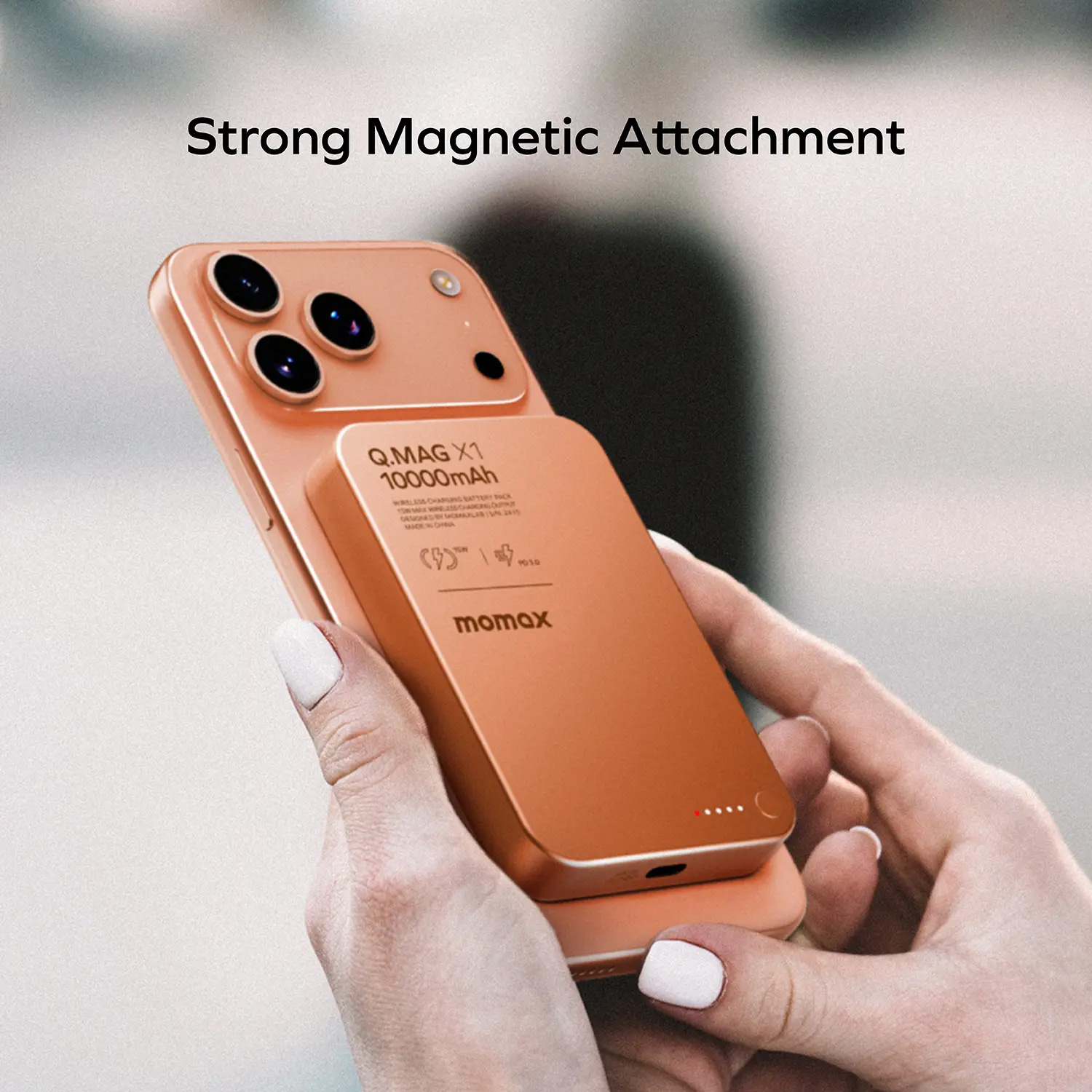 Повербанк MagSafe MOMAX Q.Mag X1 20W 10000mAh Orange (IP117AM)