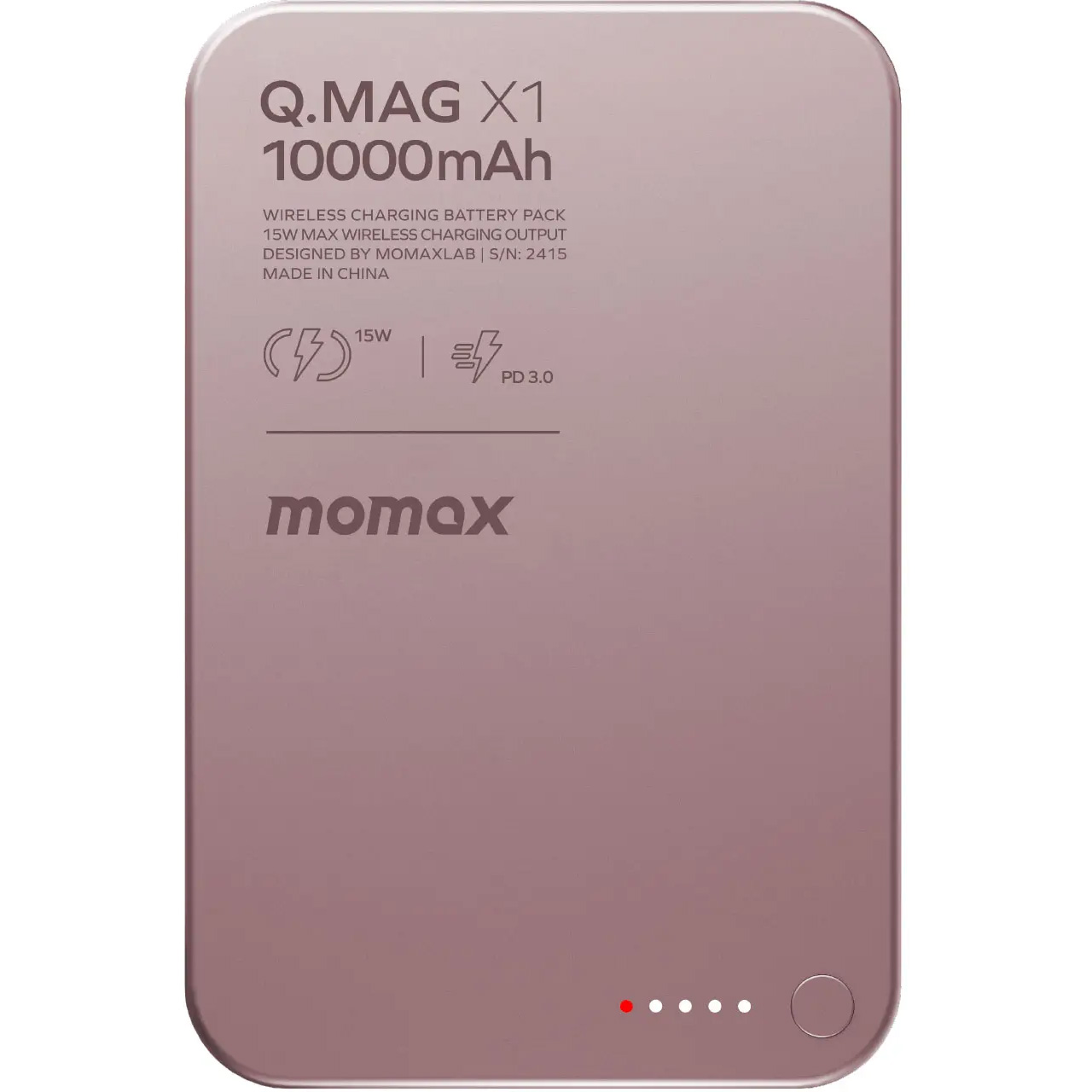 Повербанк MagSafe MOMAX Q.Mag X1 20W 10000mAh Pink (IP117AP)