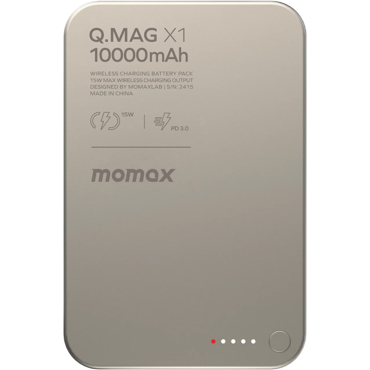 Повербанк MagSafe MOMAX Q.Mag X1 20W 10000mAh Titanium (IP117AE)