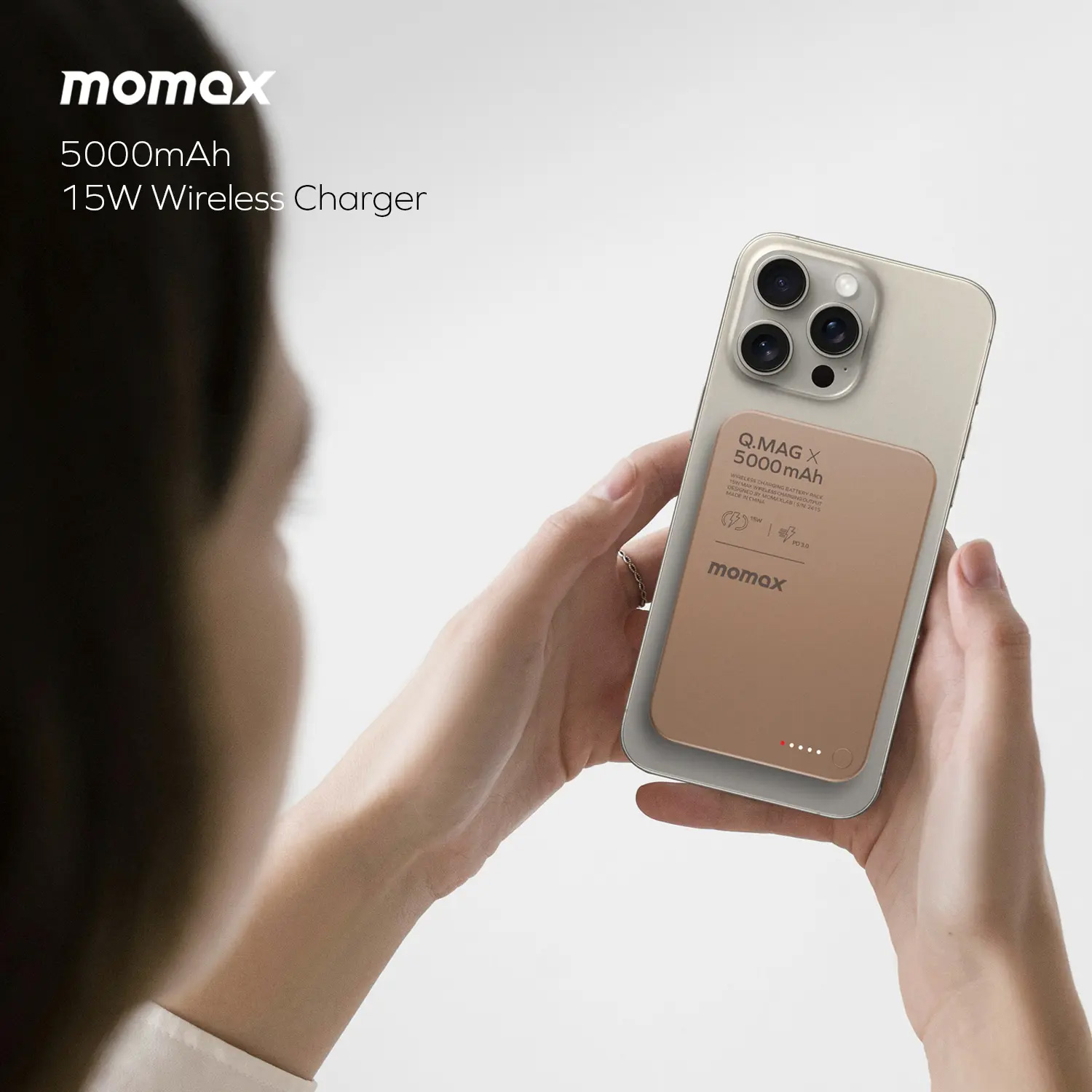 Повербанк MagSafe MOMAX Q.Mag X 20W 5000mAh Sandstone (IP116AL2)