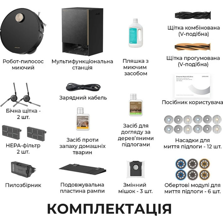 Робот-пылесос DREAME Bot Matrix 10 Pro Black (RLM61HE-BL)