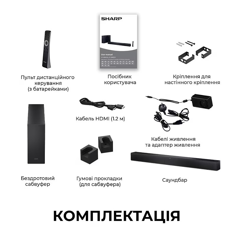 Саундбар с беспроводным сабвуфером SHARP HT-SBW320
