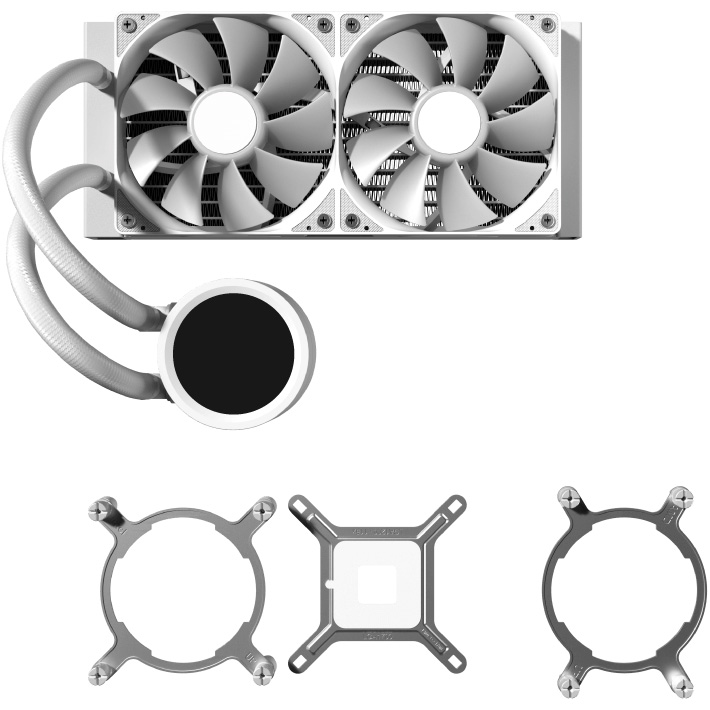 Система водяного охлаждения AEROCOOL Abyss L240R Digi White (ACLA-AD24117.21)