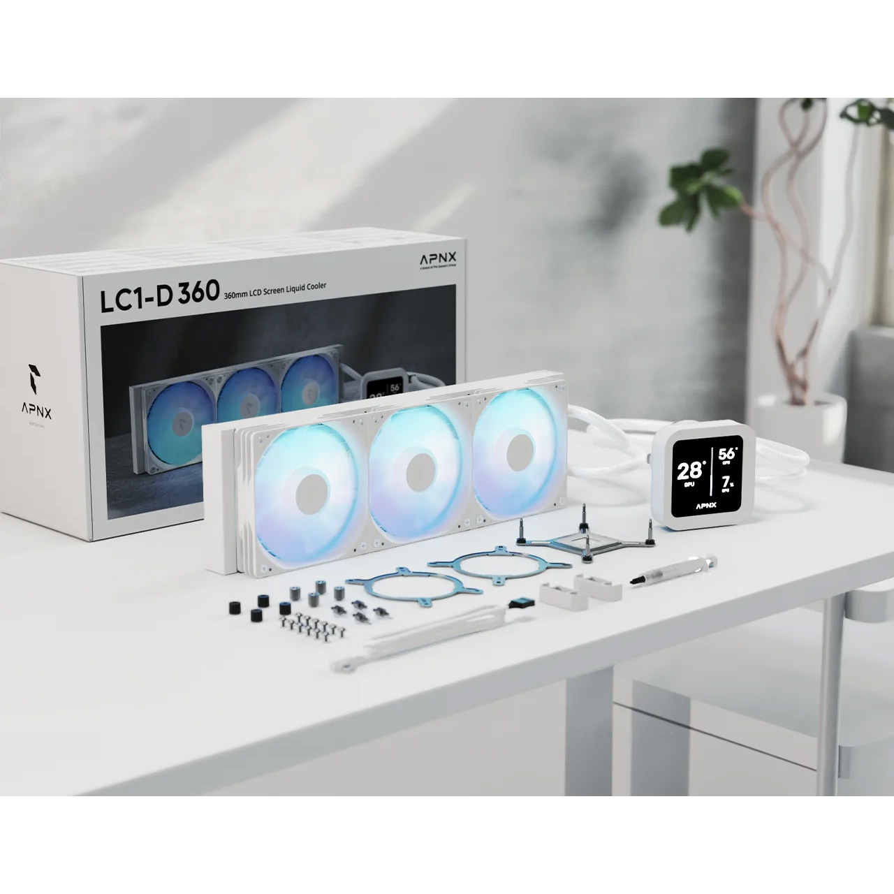 Система водяного охлаждения APNX LC1-D 360 White