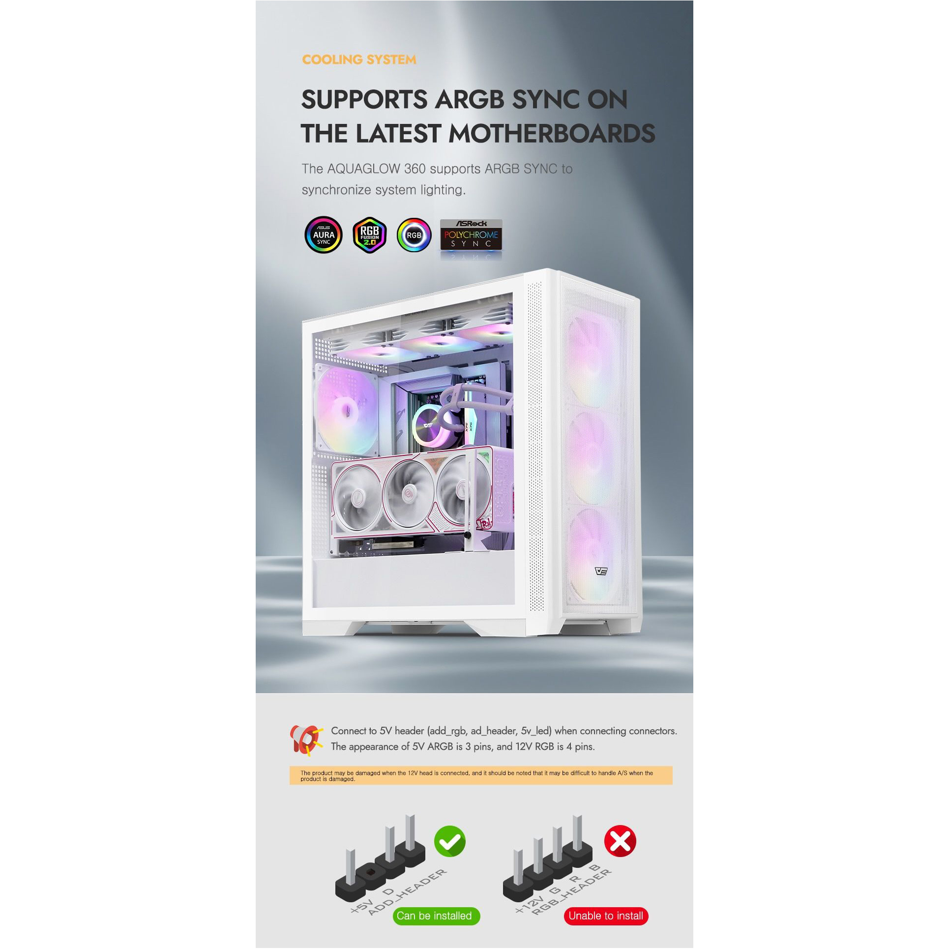 Система водяного охлаждения DARKFLASH Aquaglow DG360 Black