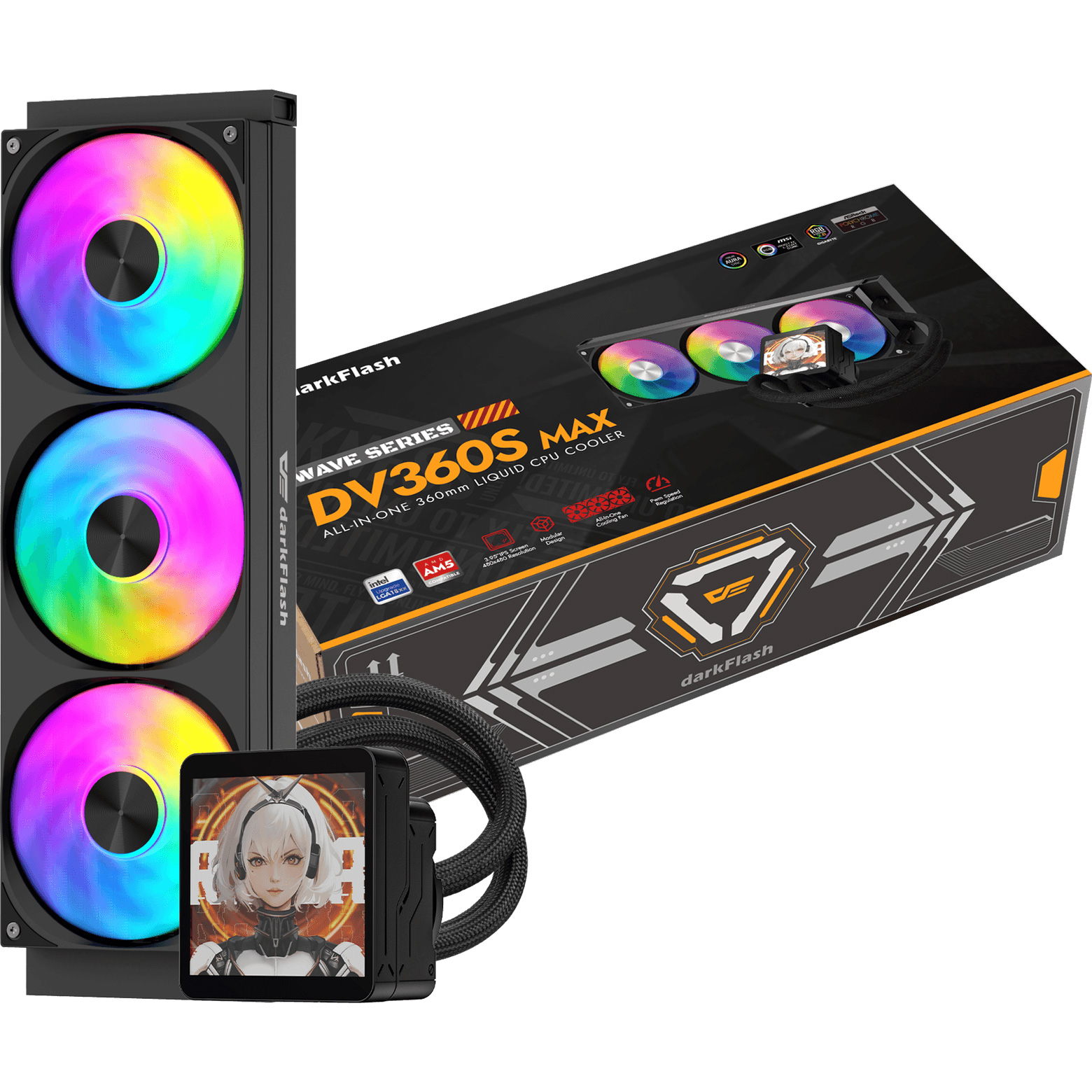 Система водяного охлаждения DARKFLASH Wave DV360S Max Black