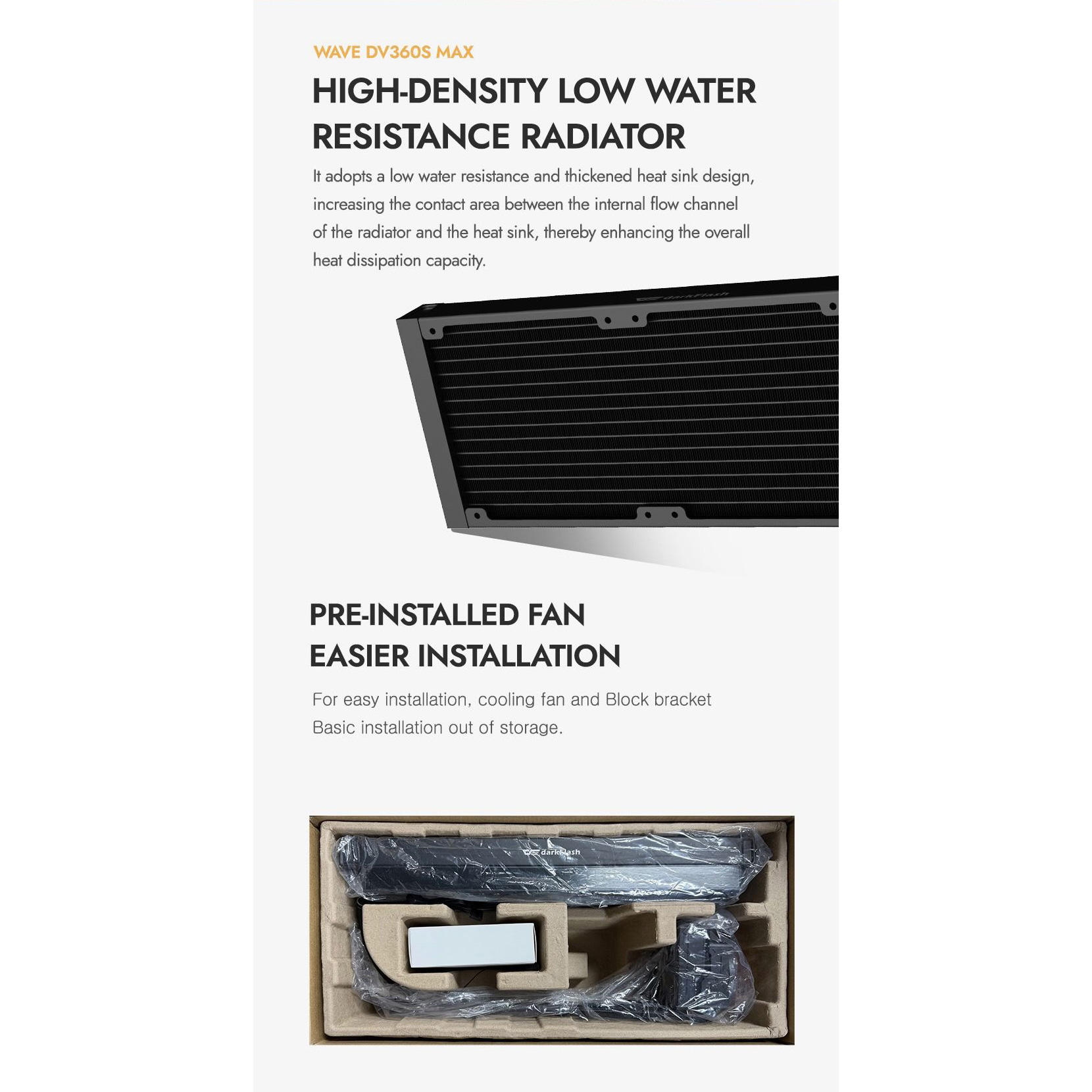 Система водяного охлаждения DARKFLASH Wave DV360S Max Black