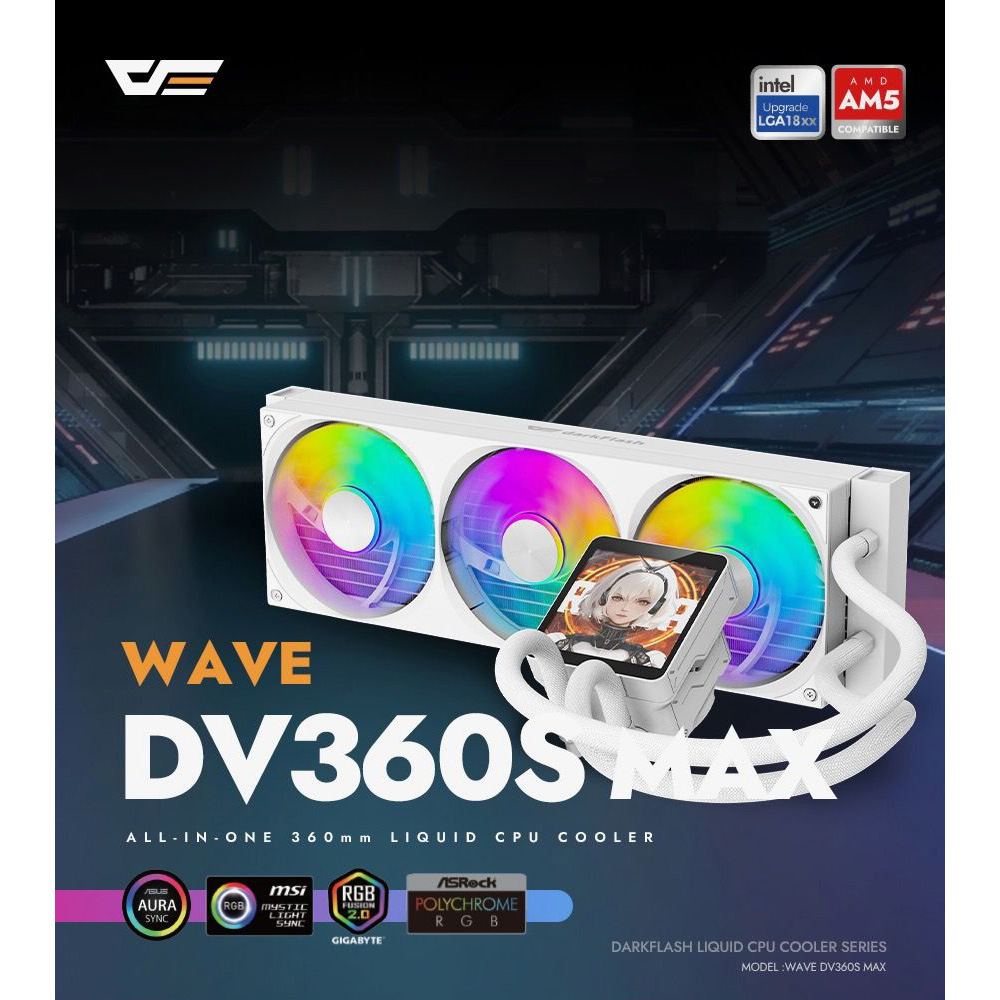 Система водяного охлаждения DARKFLASH Wave DV360S Max White