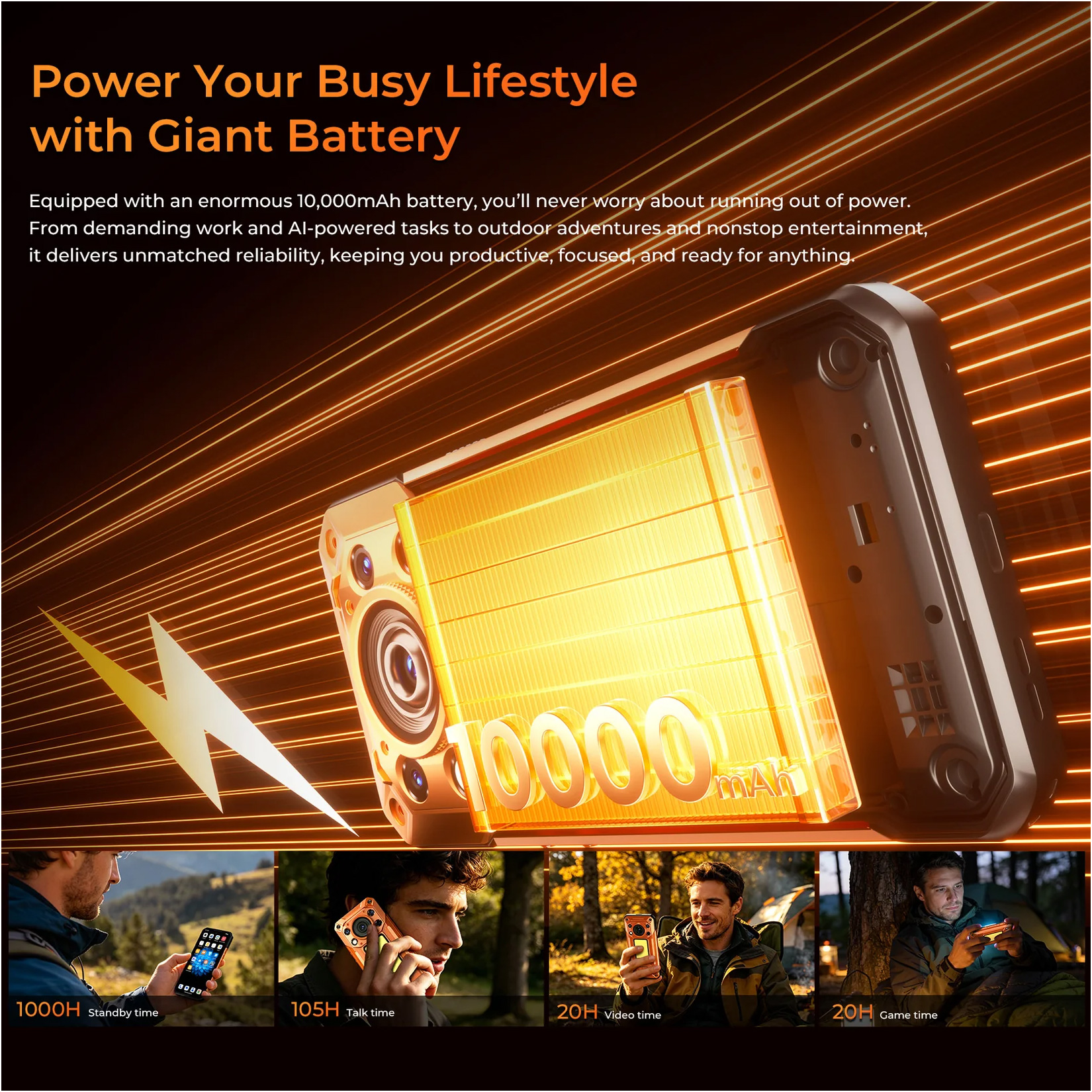 Смартфон OUKITEL WP500 12GB/1TB Orange (6941749876706)