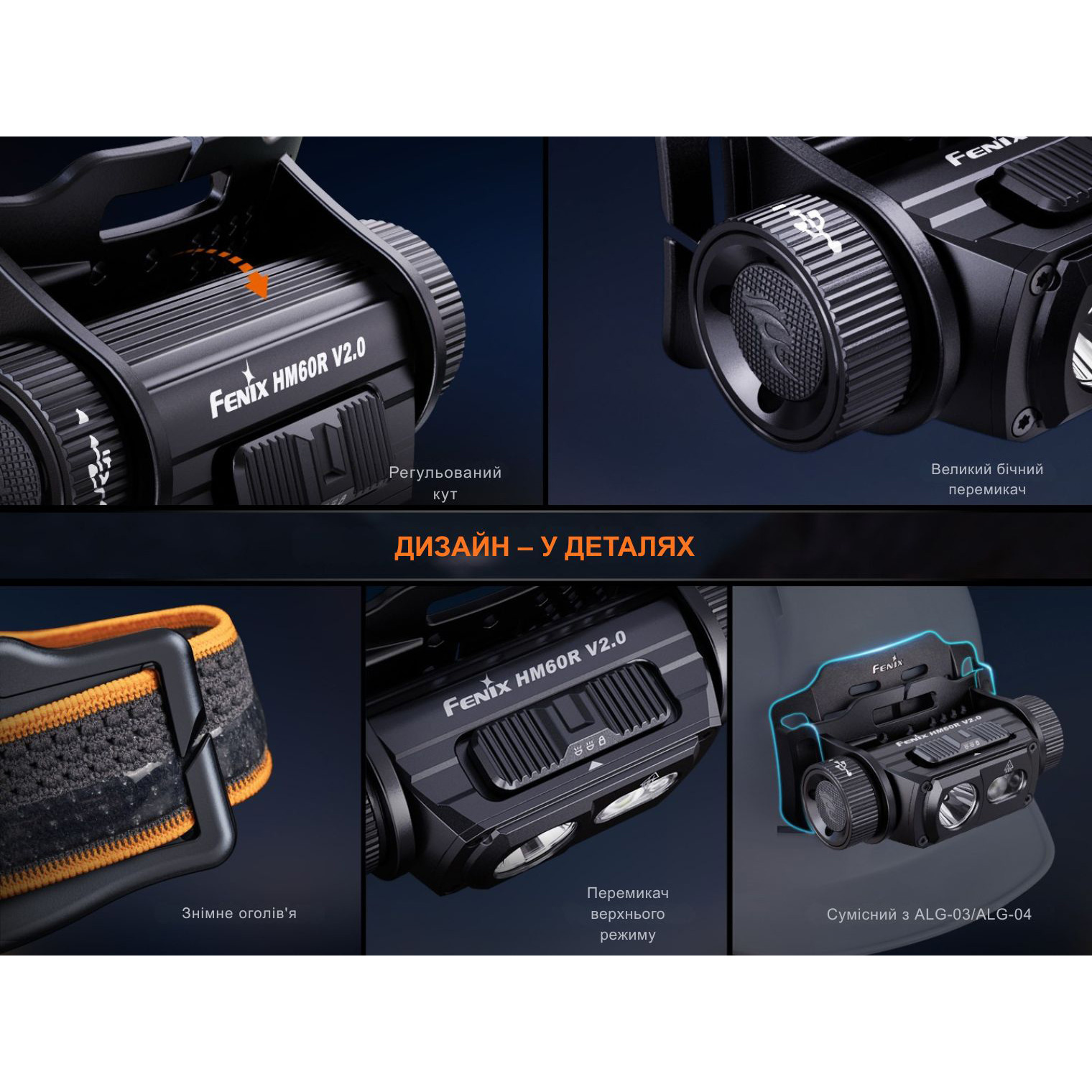 Ліхтар налобний FENIX HM60R 2.0