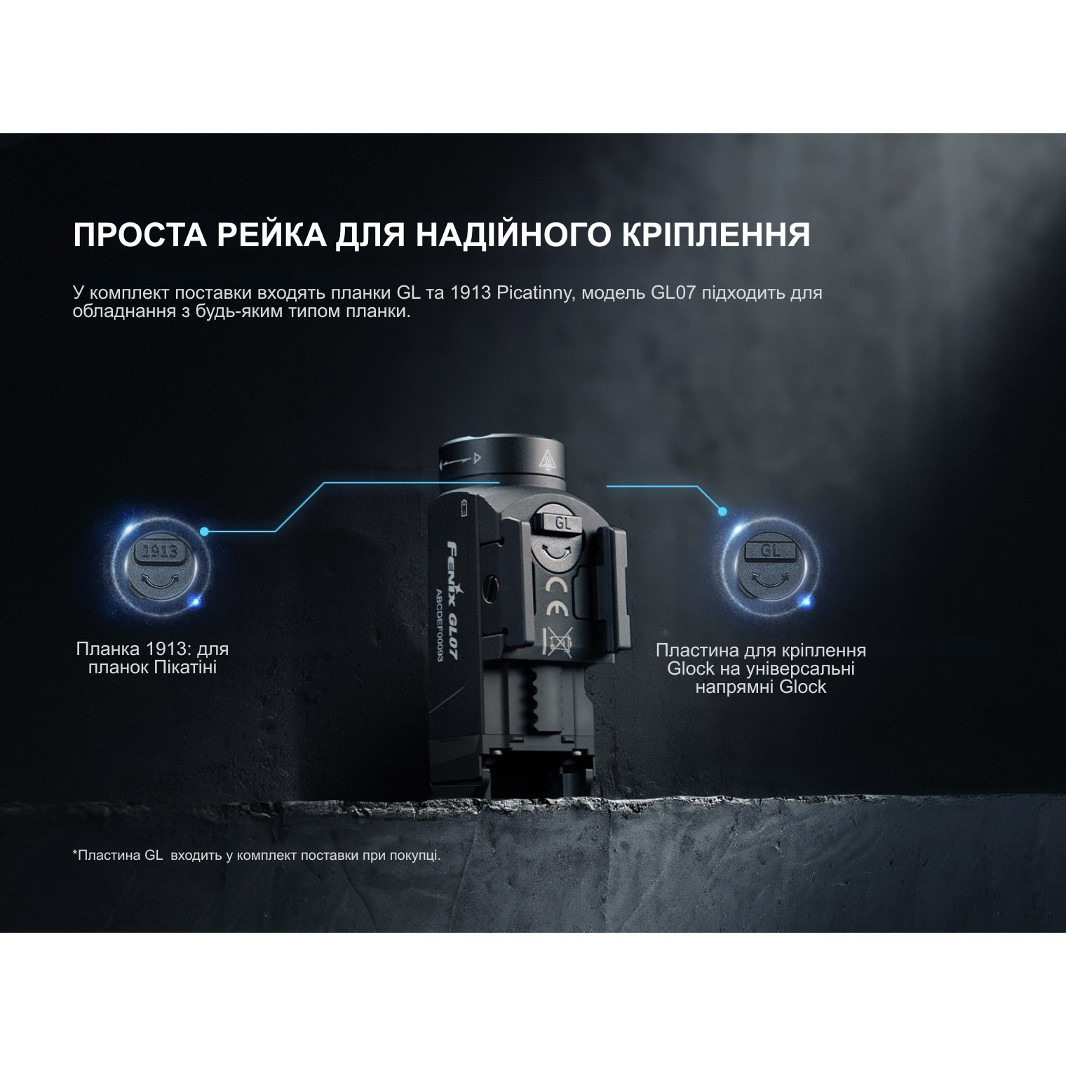 Фонарь тактический подствольный FENIX GL07