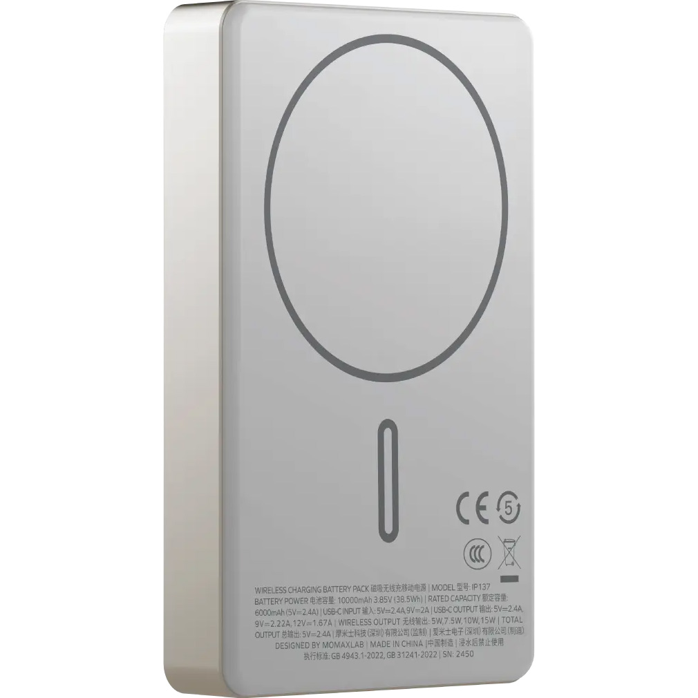 Повербанк MagSafe MOMAX 1-Power Pass Power Bank 20W 10000mAh Titanium (IP137L1)