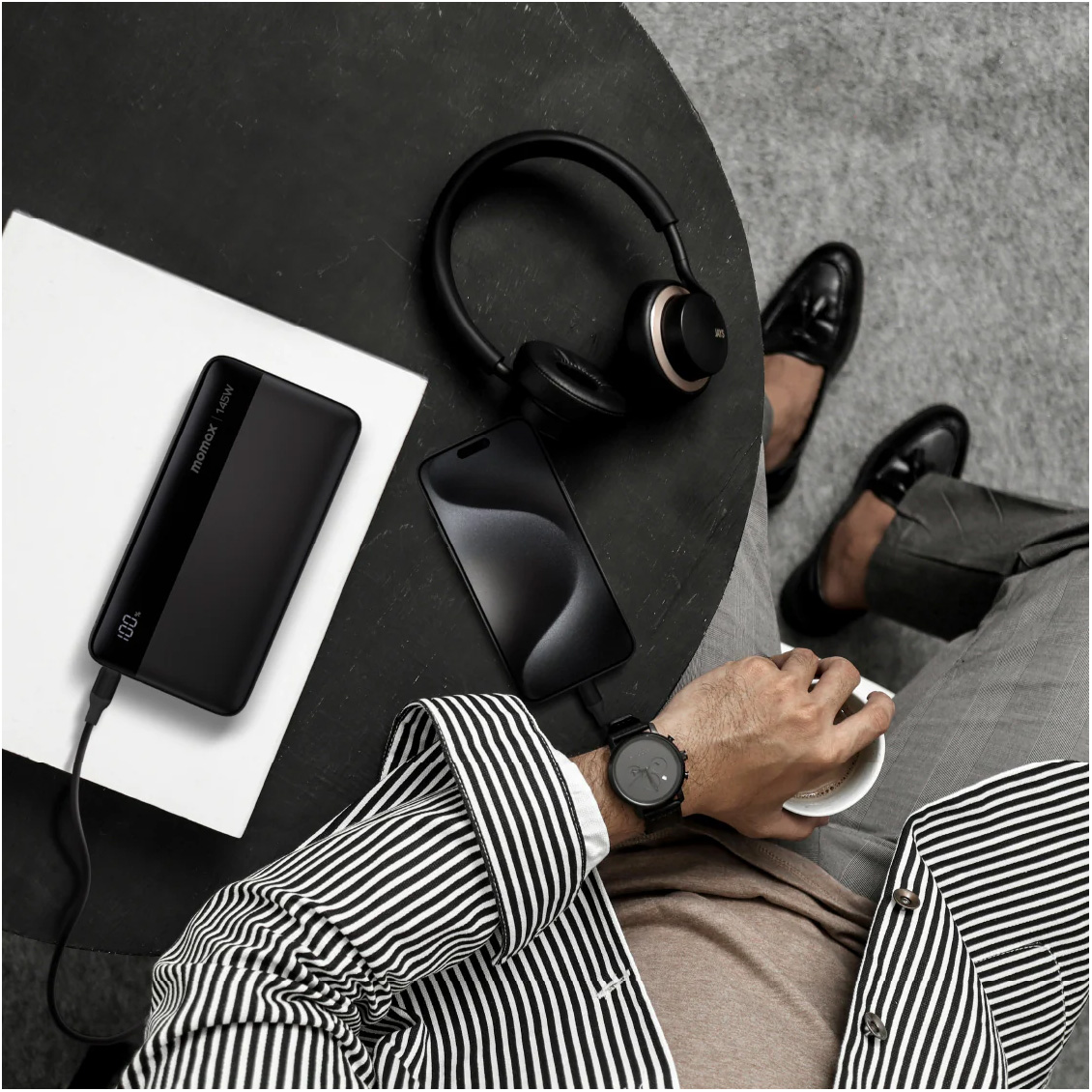 Повербанк MOMAX 1-Power Ultra 145W 25000mAh Black (IP150D)