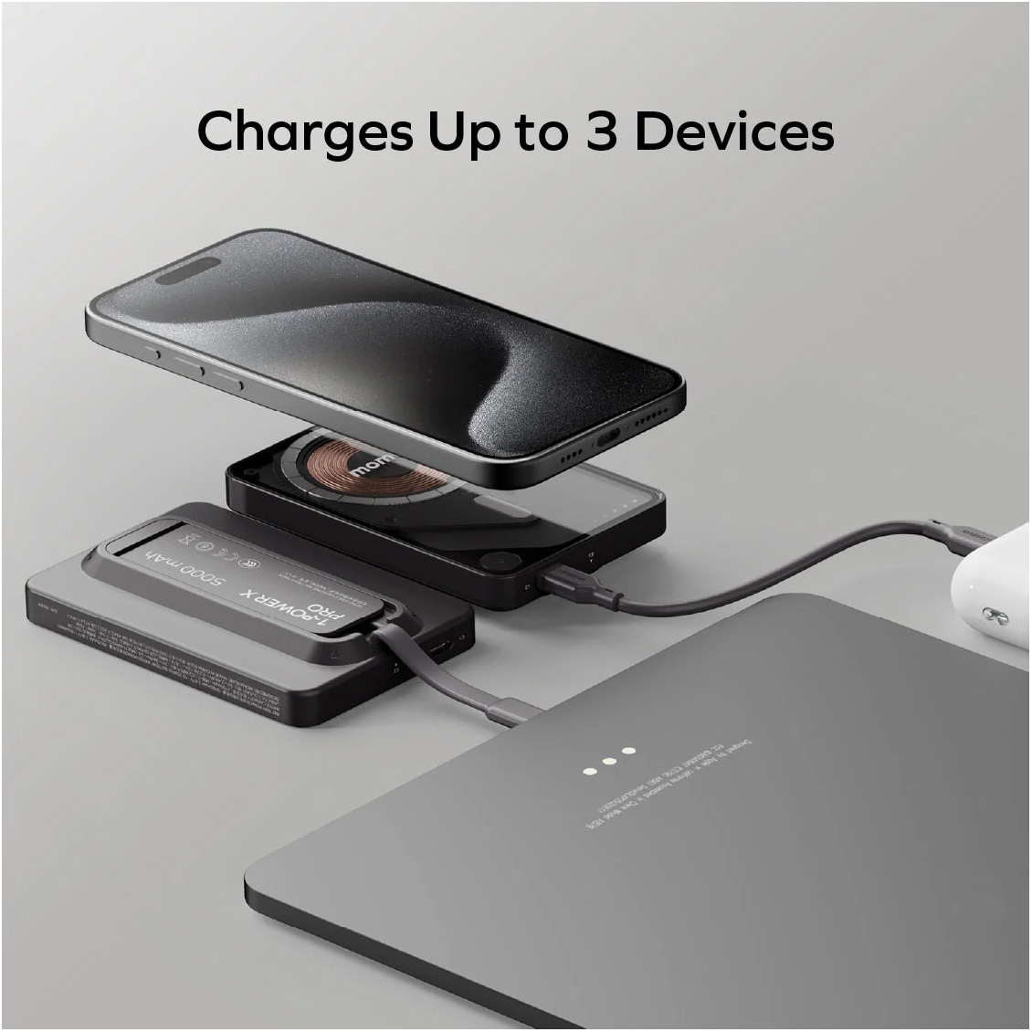 Повербанк MagSafe MOMAX 1-Power X Pro 20W 5000mAh Black (IP131HKD)