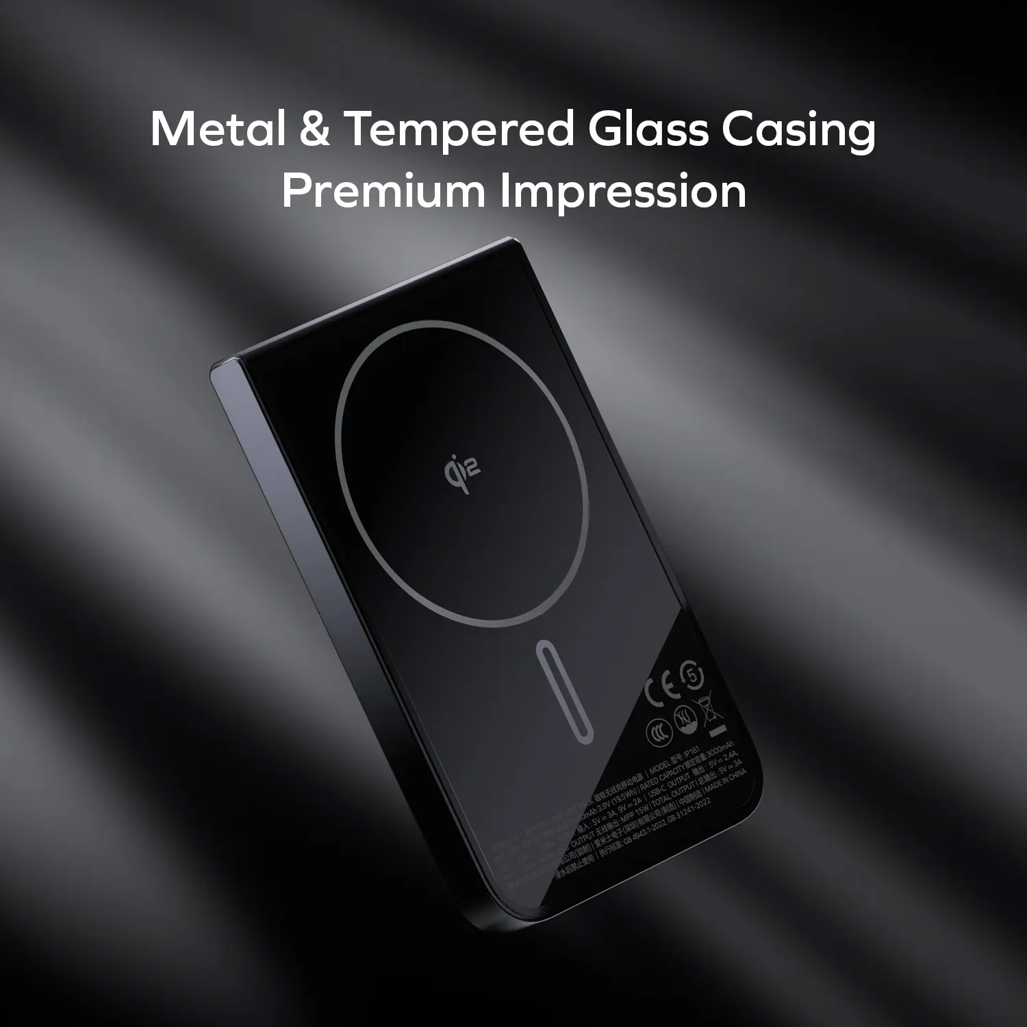 Повербанк с беспроводной зарядкой MOMAX 1-Power S.Pass Qi2 20W 5000mAh Black (IP161Q2D)