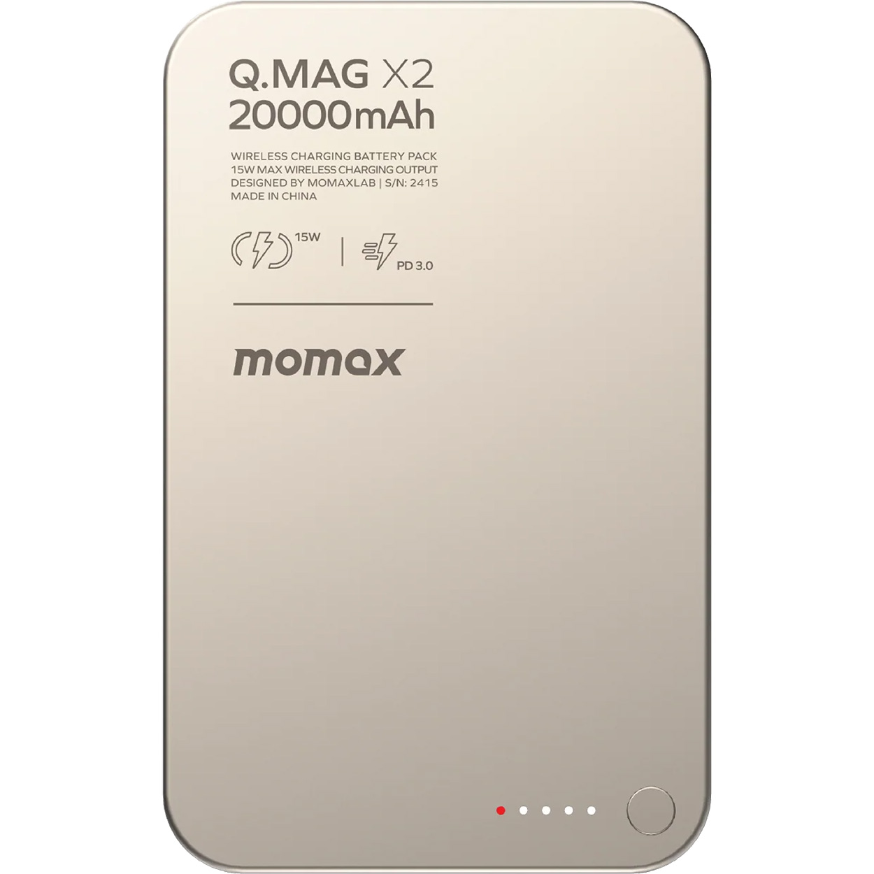 Повербанк MagSafe MOMAX Q.Mag X2 35W 20000mAh Titanium (IP133E)
