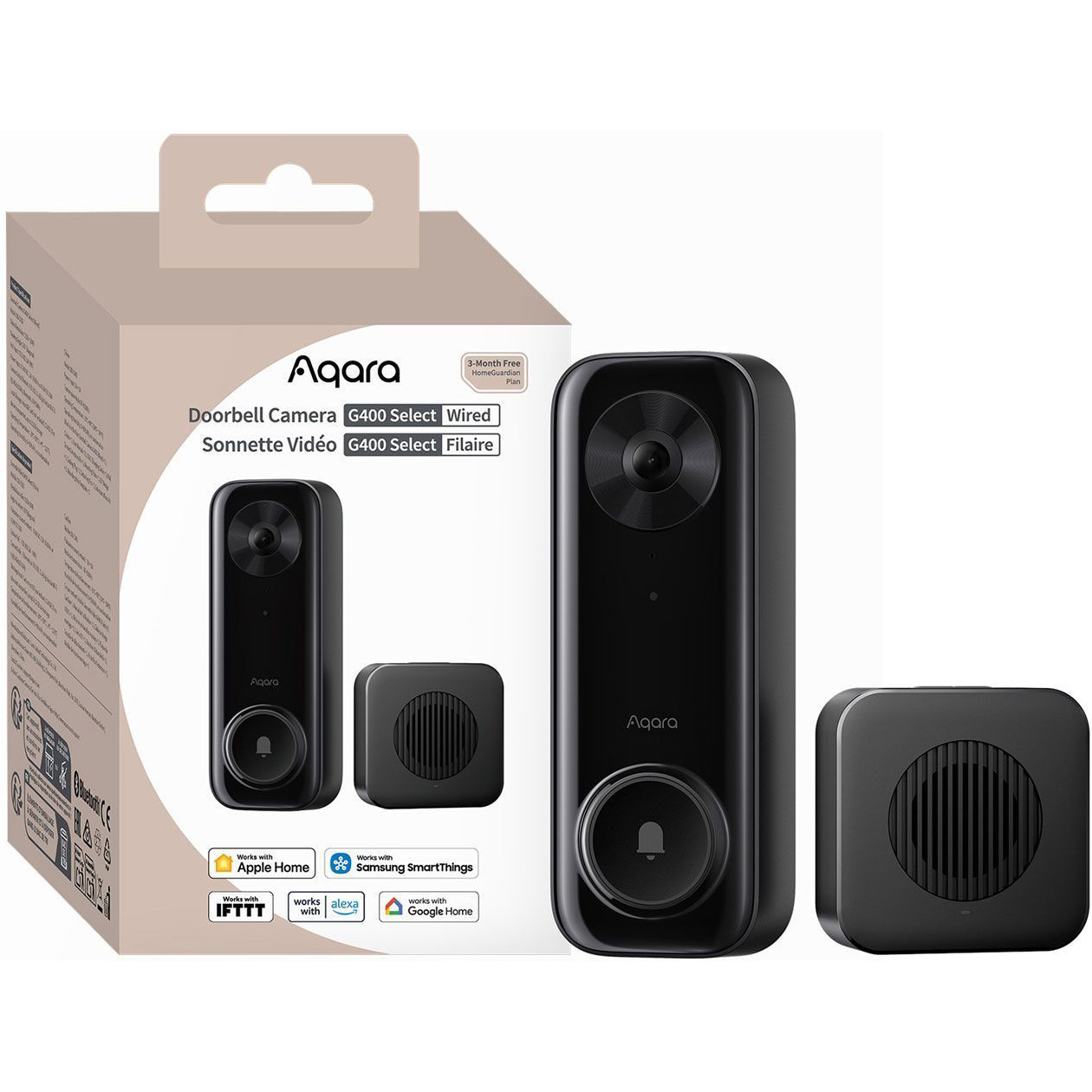 Wi-Fi видеозвонок AQARA Doorbell Camera G400 Select (Wired) (DB-C03D)