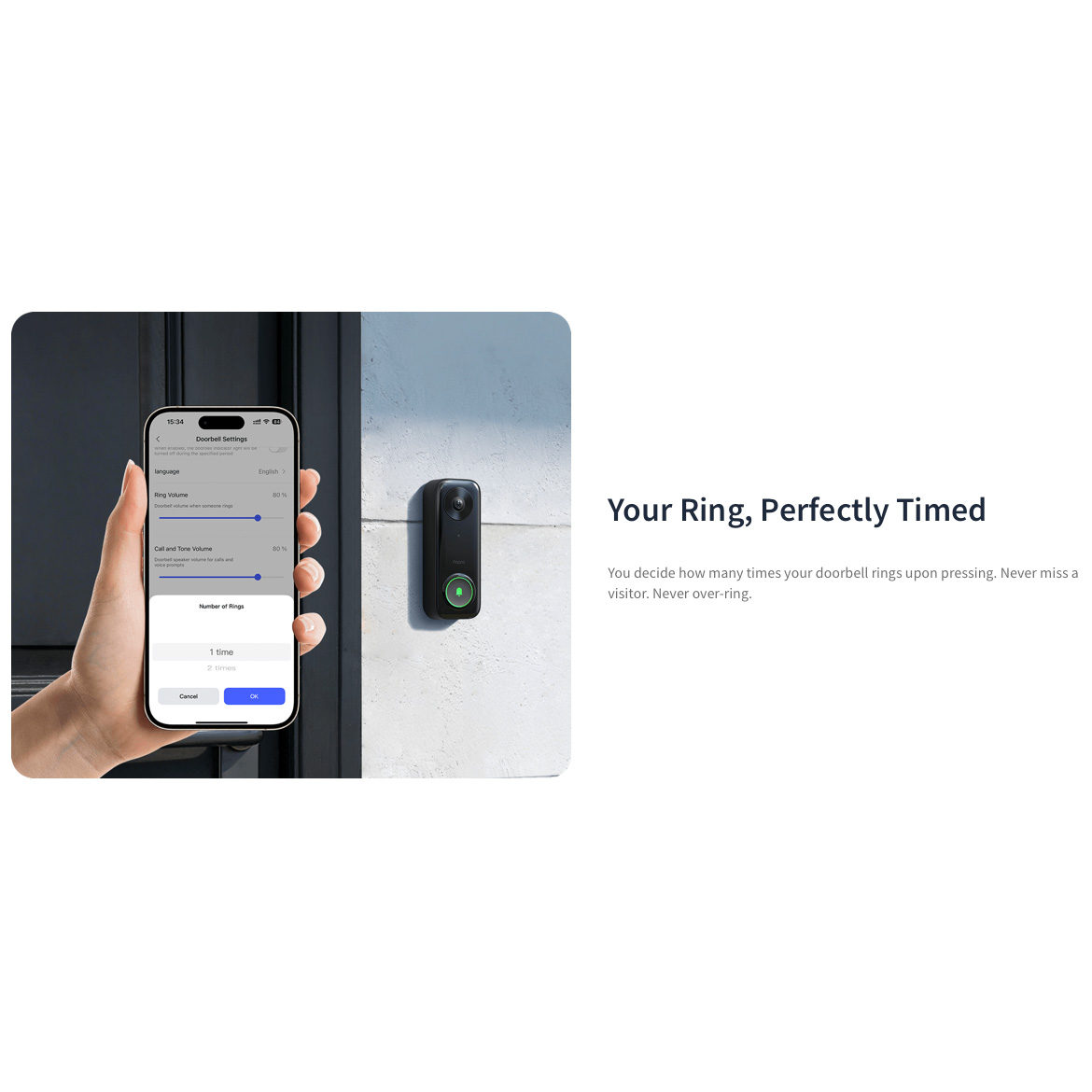 Wi-Fi видеозвонок AQARA Doorbell Camera G400 Select (Wired) (DB-C03D)
