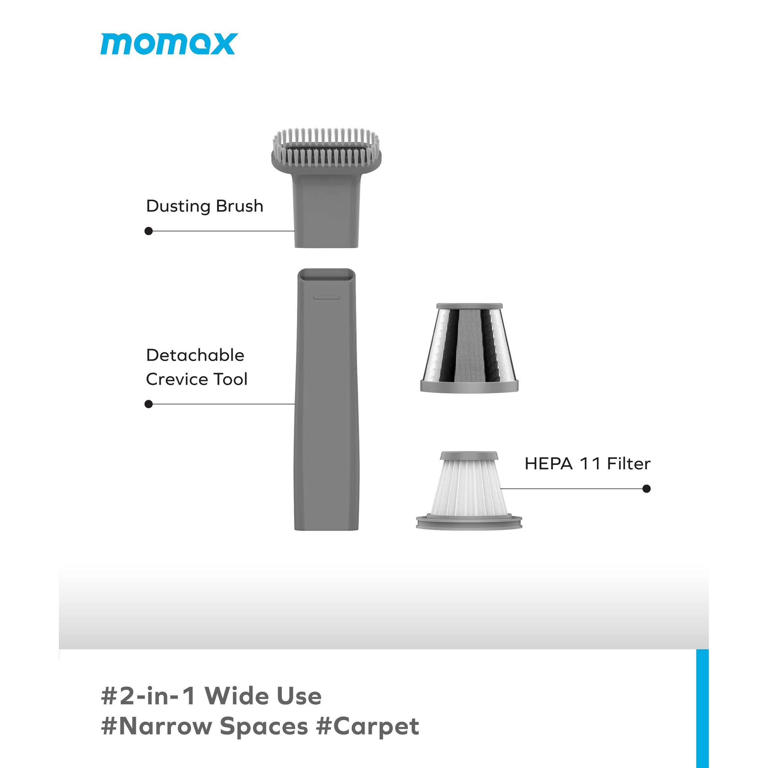 Пылесос автомобильный MOMAX Micro Cleanse (RO3E)