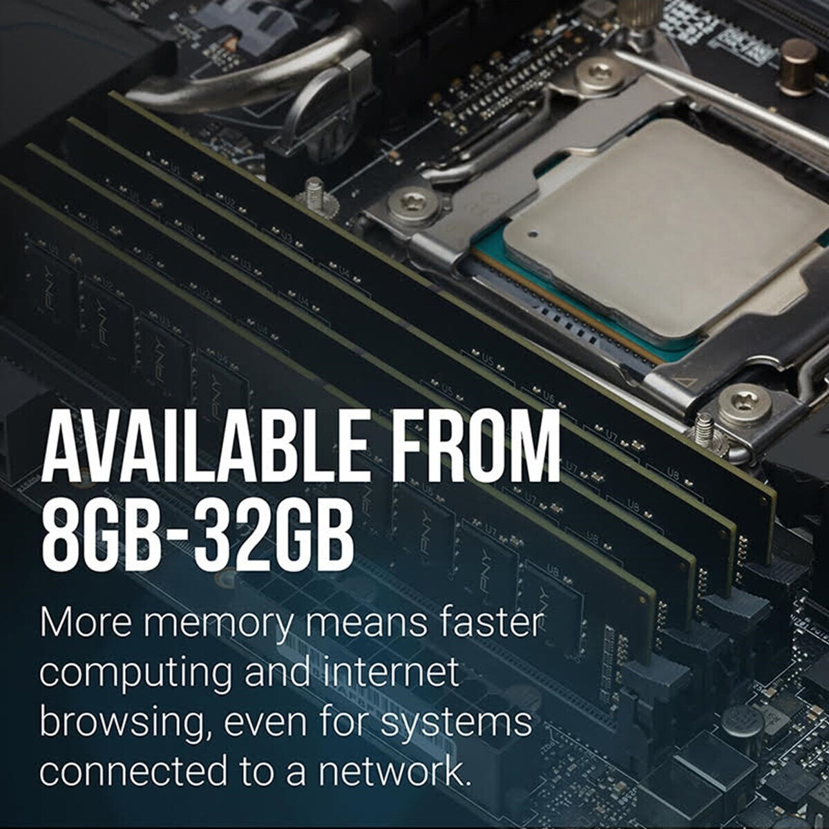 Модуль памяти PNY DDR4 3200MHz 8GB (MD8GSD43200-SB)