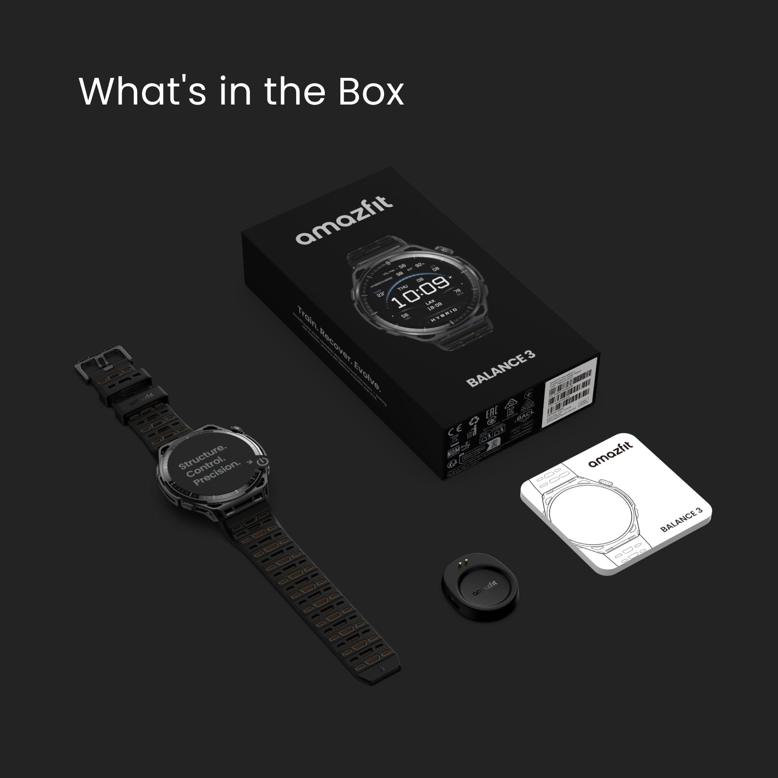 Смарт-годинник AMAZFIT Balance 3 Stainless Steel (W2566AP1N)