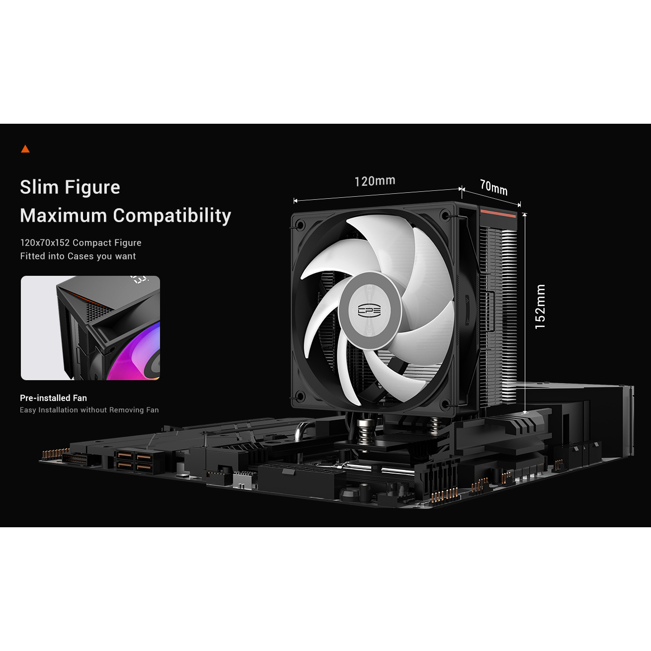 Кулер для процессора PCCOOLER RT400 Digital ARGB (RT400-BKAWYL-GL)