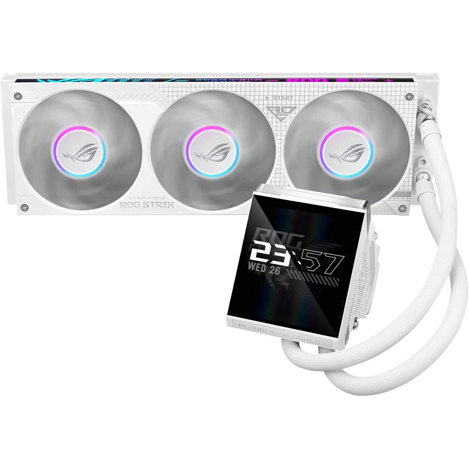Система водяного охолодження ASUS ROG Strix LC IV 360 ARGB LCD White Edition