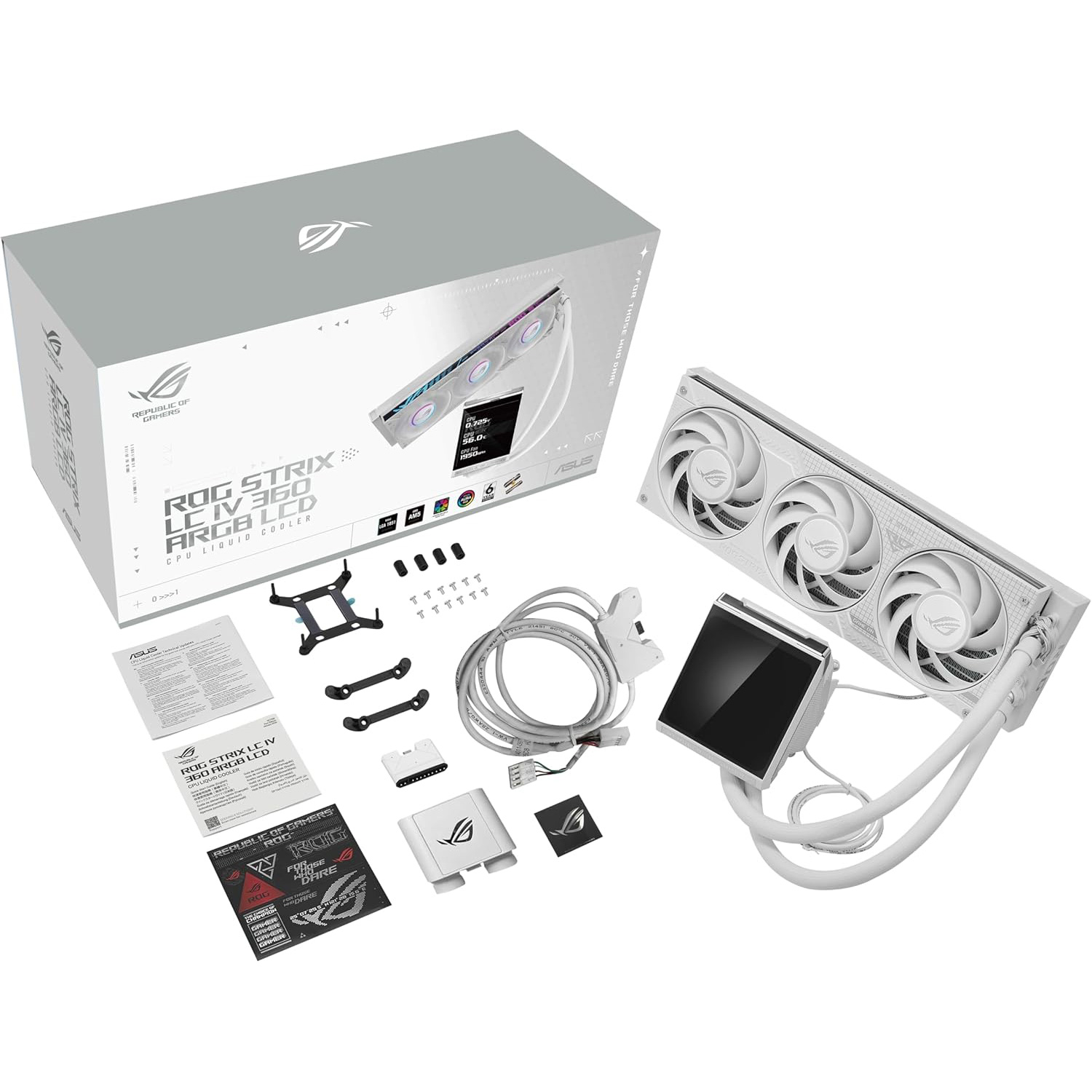 Система водяного охолодження ASUS ROG Strix LC IV 360 ARGB LCD White Edition