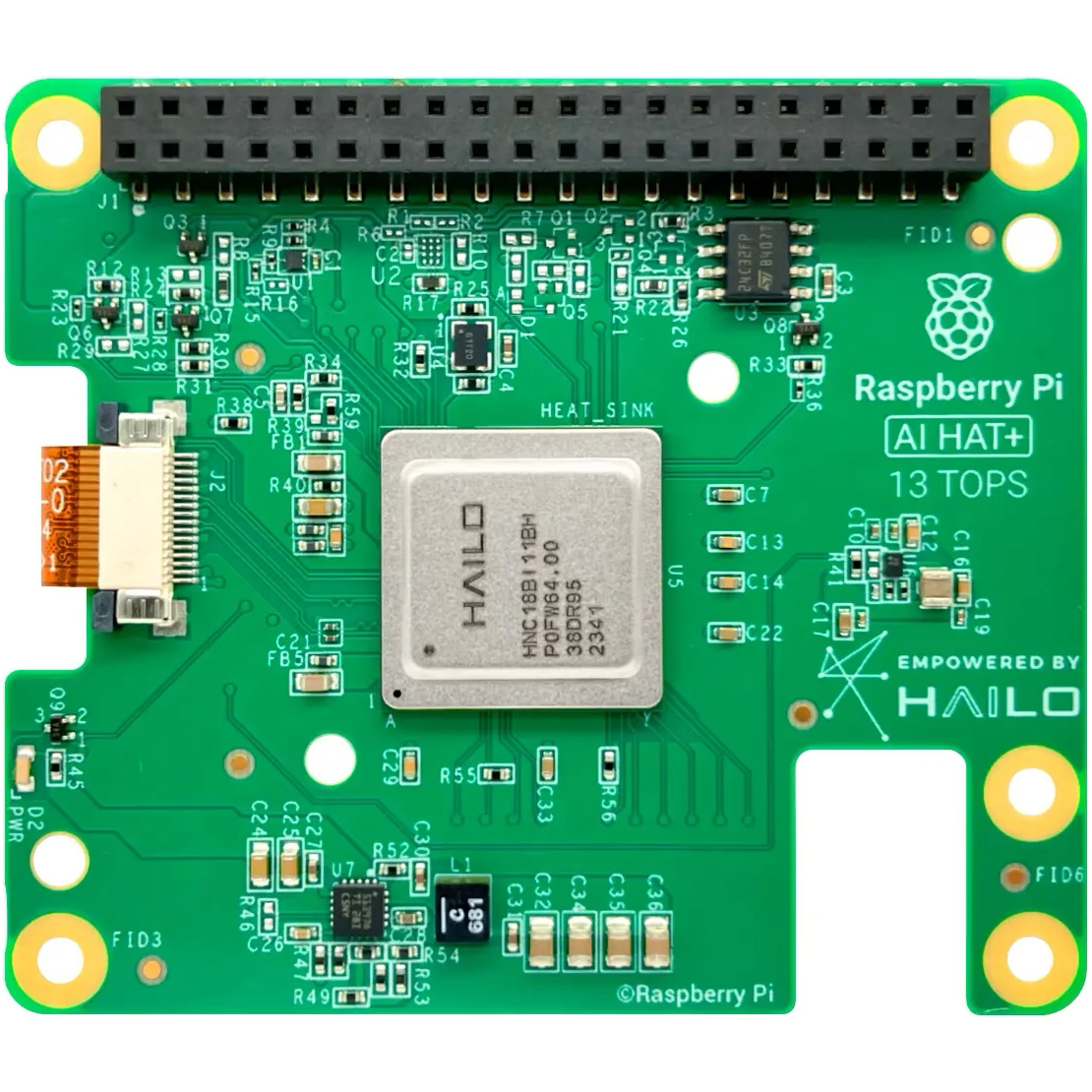 Плата розширення RASPBERRY PI AI HAT+ 13 TOPS (SC1785)