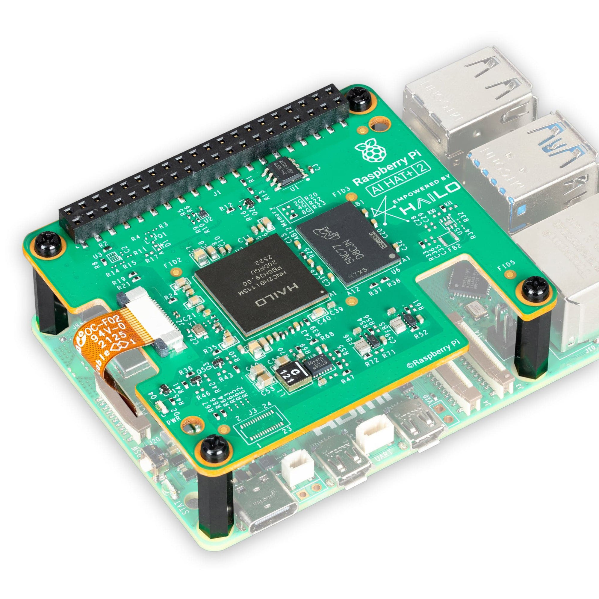 Плата розширення RASPBERRY PI AI HAT+ 2 40 TOPS (SC2166)