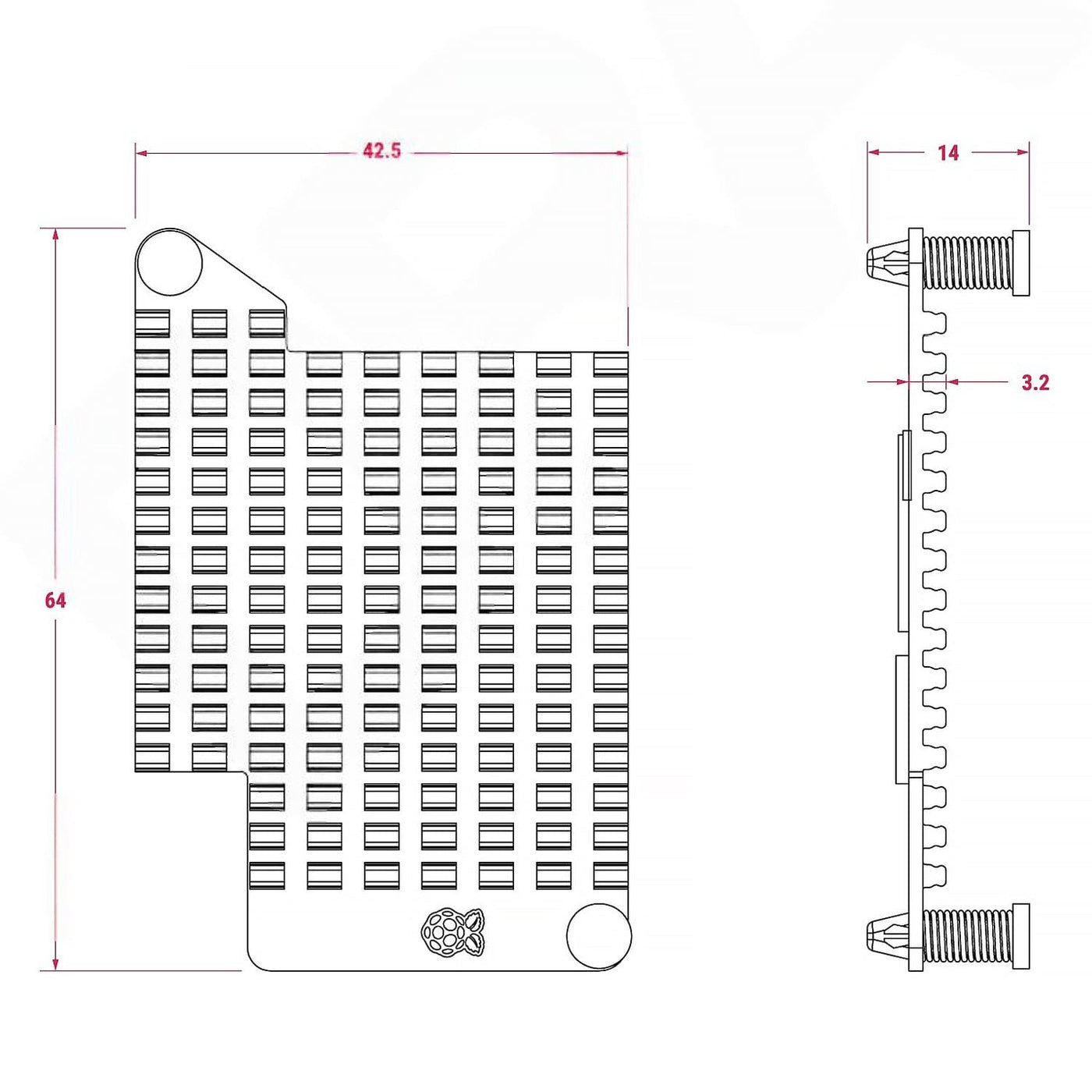 Плата розширення RASPBERRY PI AI HAT+ 2 40 TOPS (SC2166)