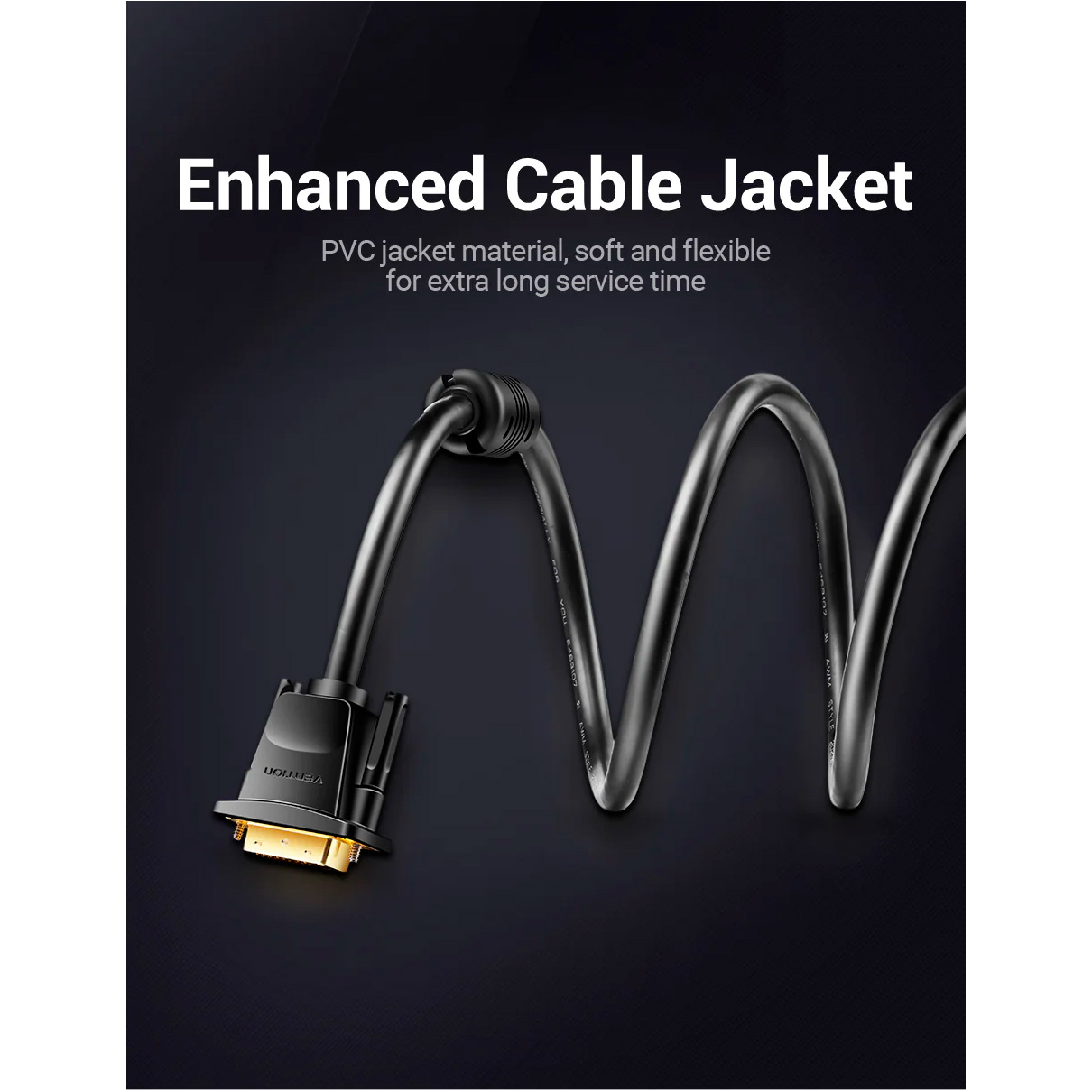 Кабель VENTION DVI 3м Black (EAABI)