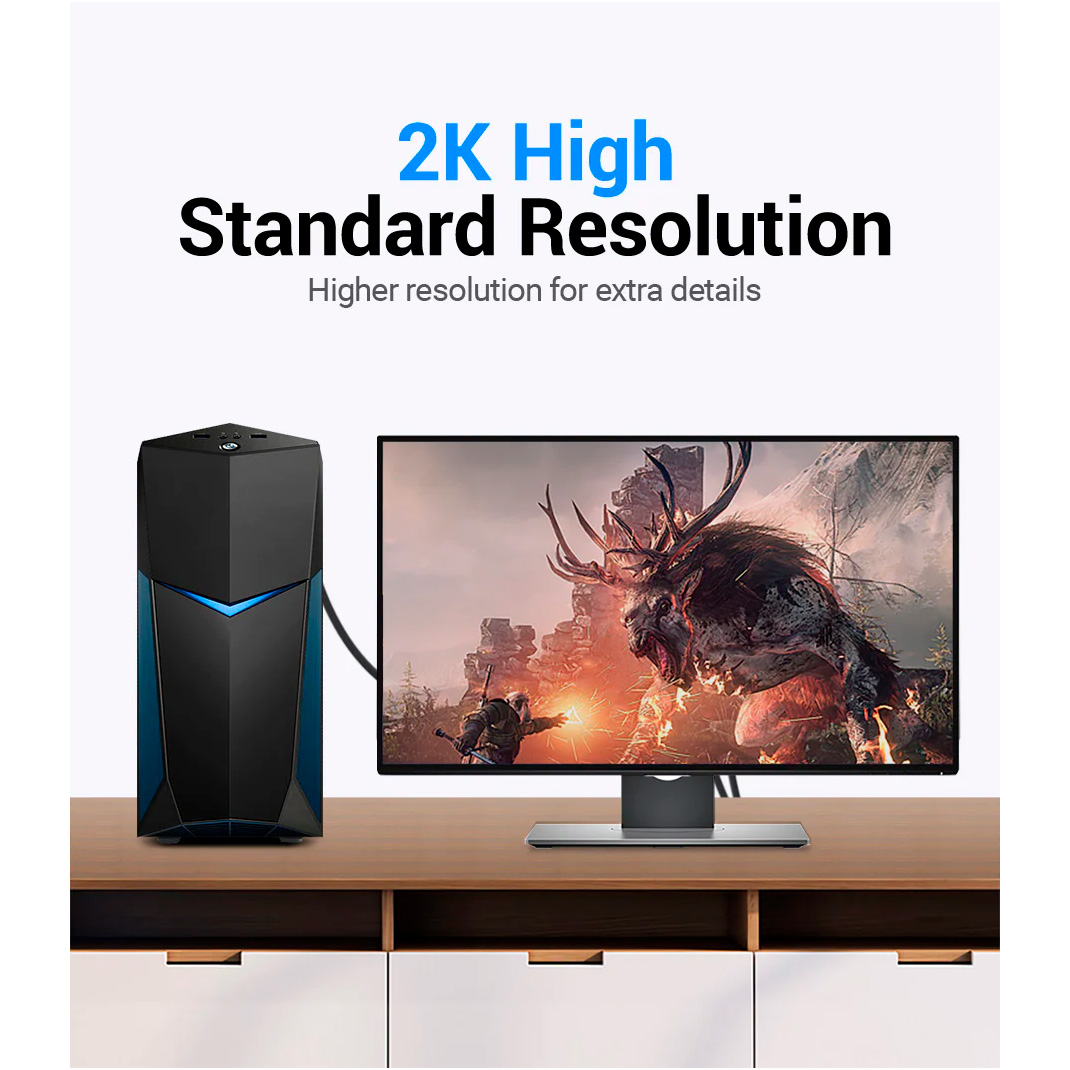 Кабель VENTION DVI 3м Black (EAABI)