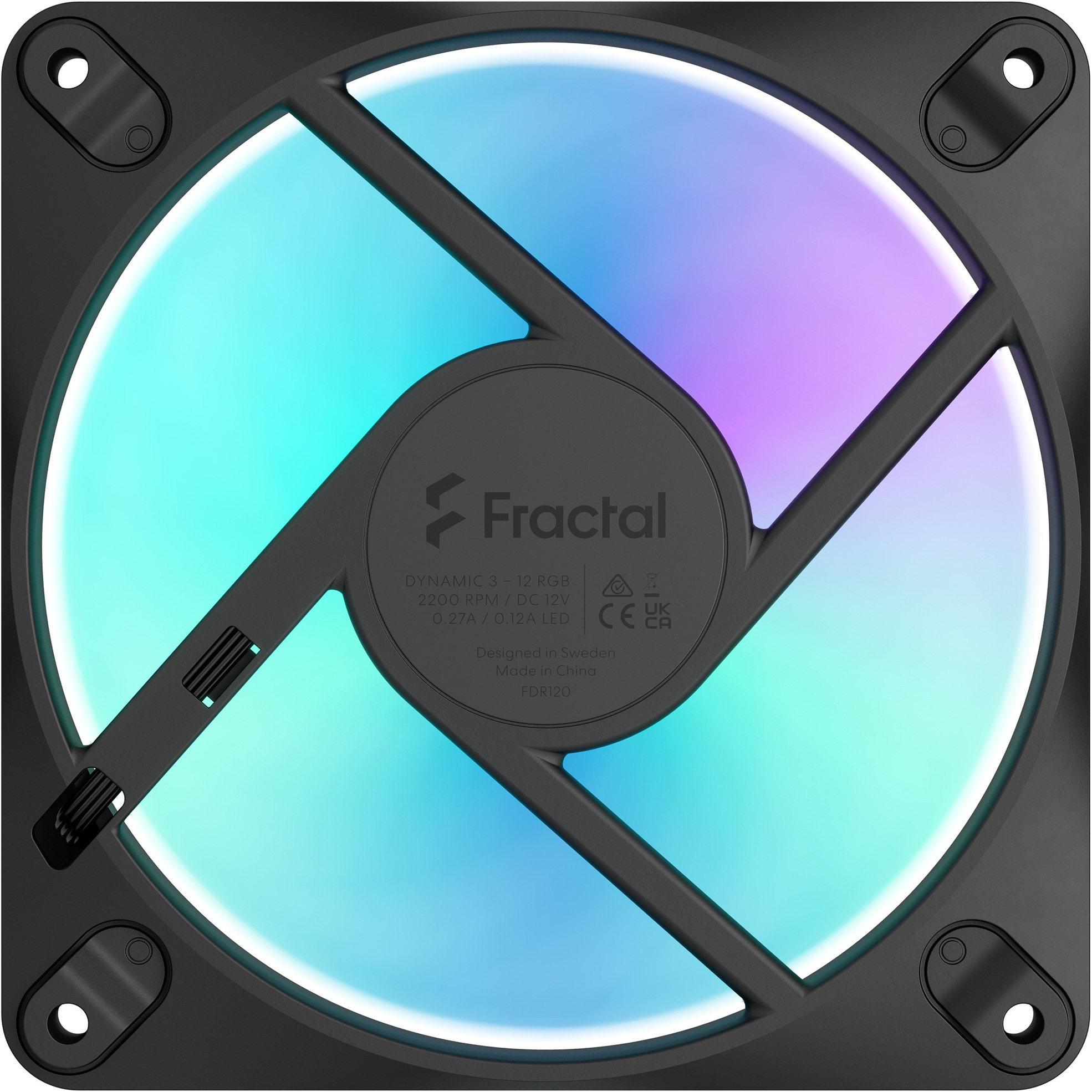 Вентилятор FRACTAL DESIGN Dynamic 3-12 RGB Black (FD-F-DR3-1201)