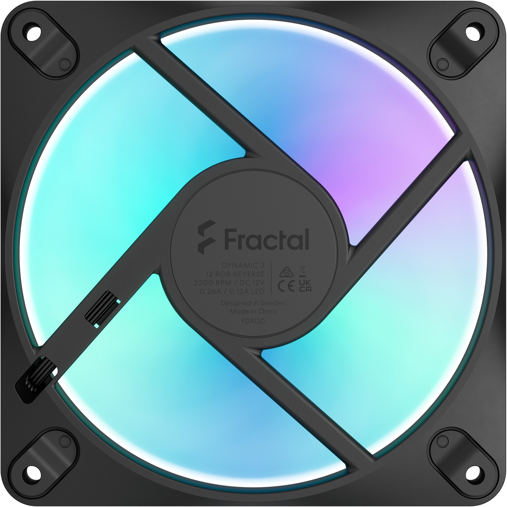 Вентилятор FRACTAL DESIGN Dynamic 3-12 RGB Reverse Black (FD-F-DR3-1204)