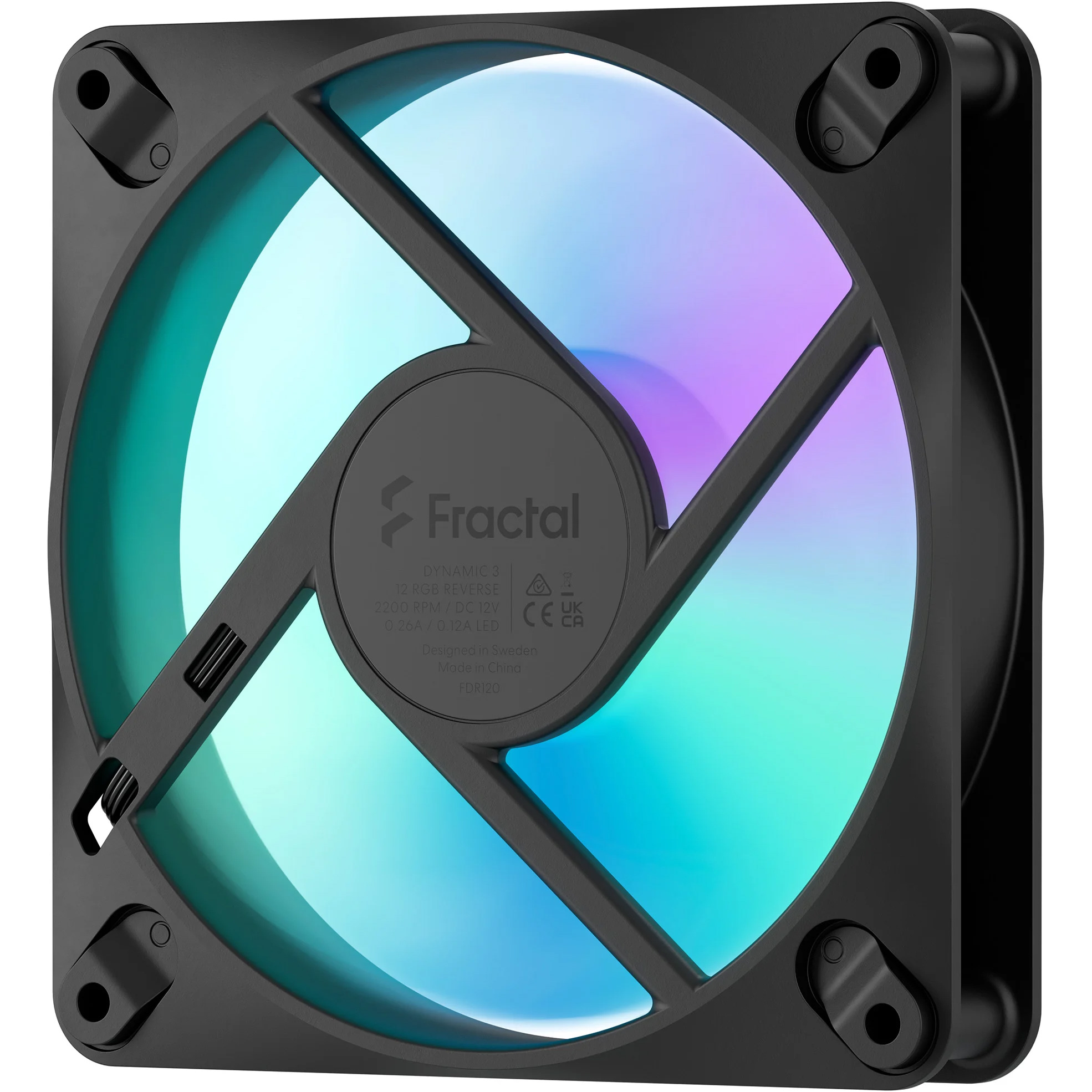 Вентилятор FRACTAL DESIGN Dynamic 3-12 RGB Reverse Black (FD-F-DR3-1204)