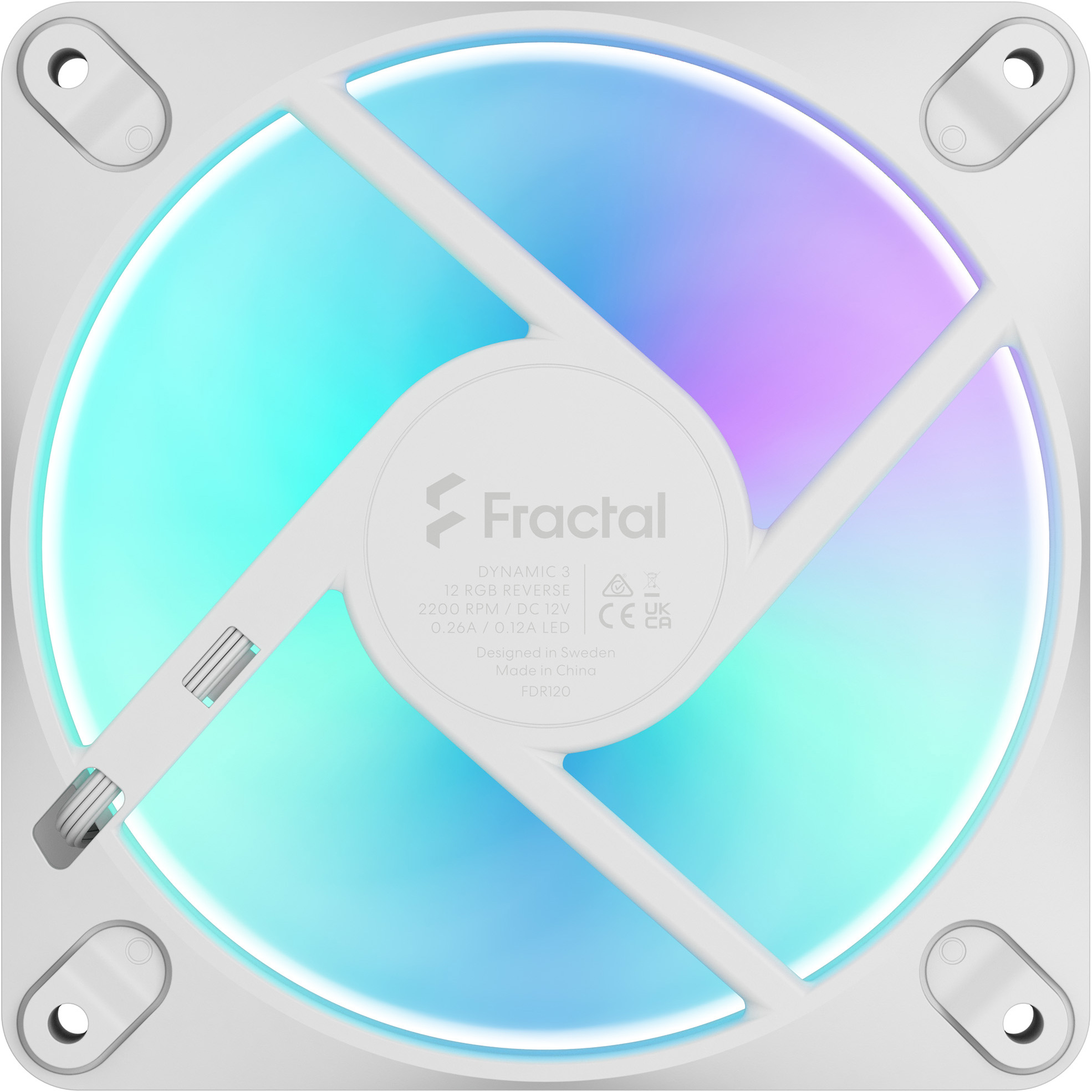 Вентилятор FRACTAL DESIGN Dynamic 3-12 RGB Reverse White (FD-F-DR3-1205)