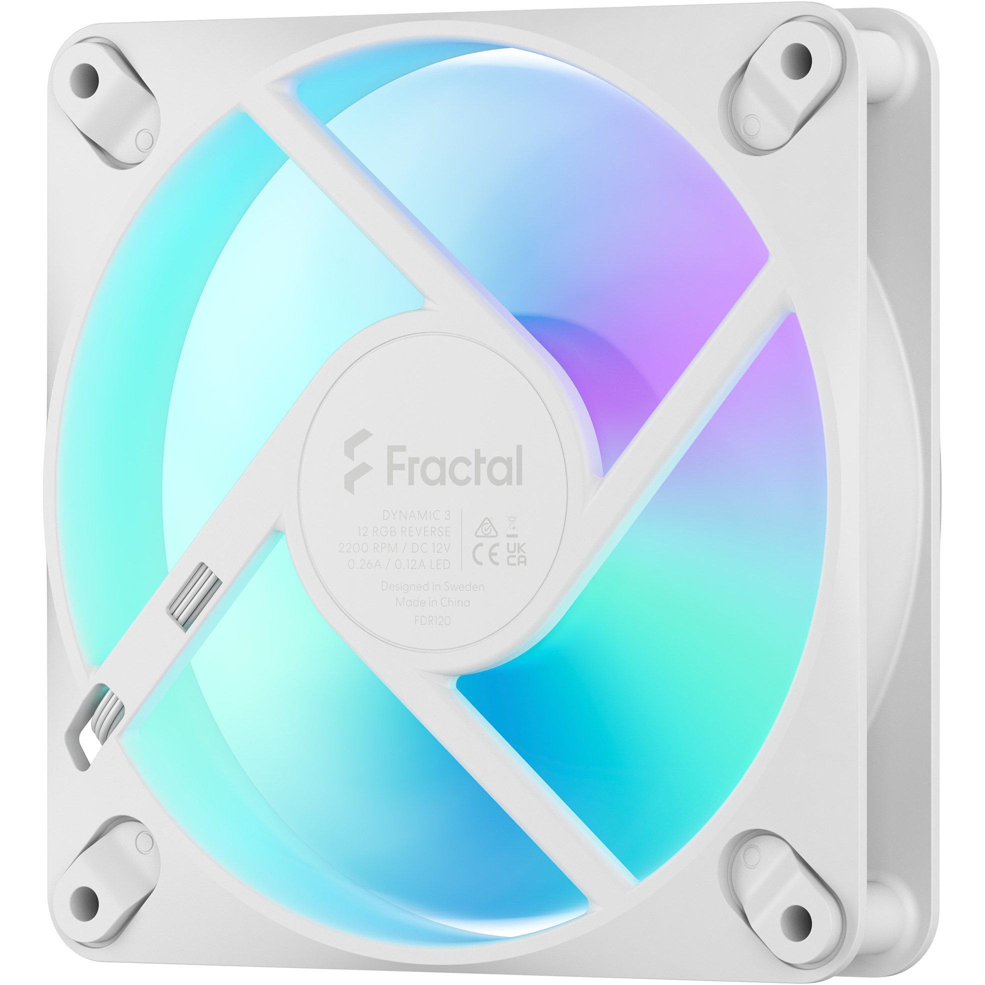 Вентилятор FRACTAL DESIGN Dynamic 3-12 RGB Reverse White (FD-F-DR3-1205)