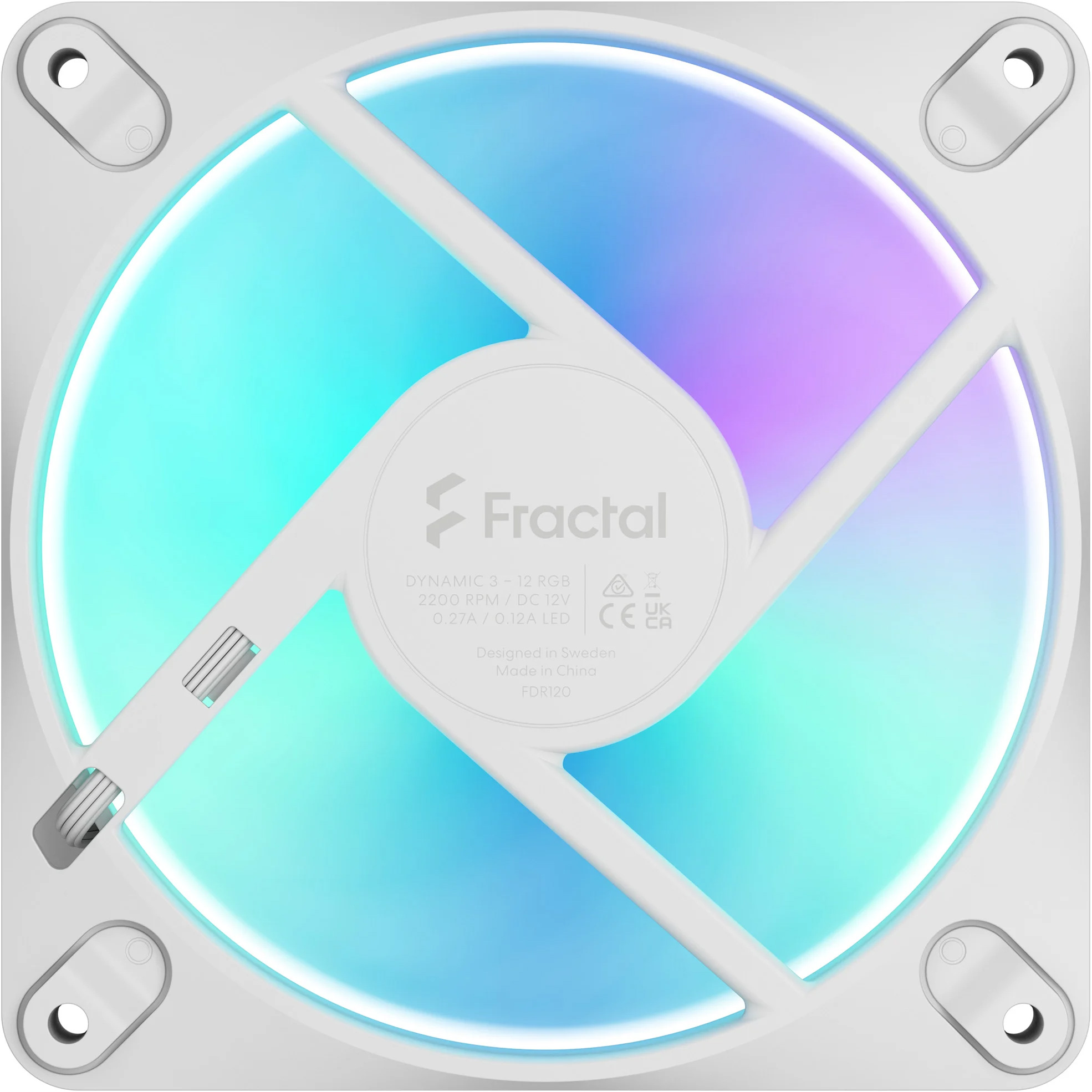 Вентилятор FRACTAL DESIGN Dynamic 3-12 RGB White (FD-F-DR3-1202)